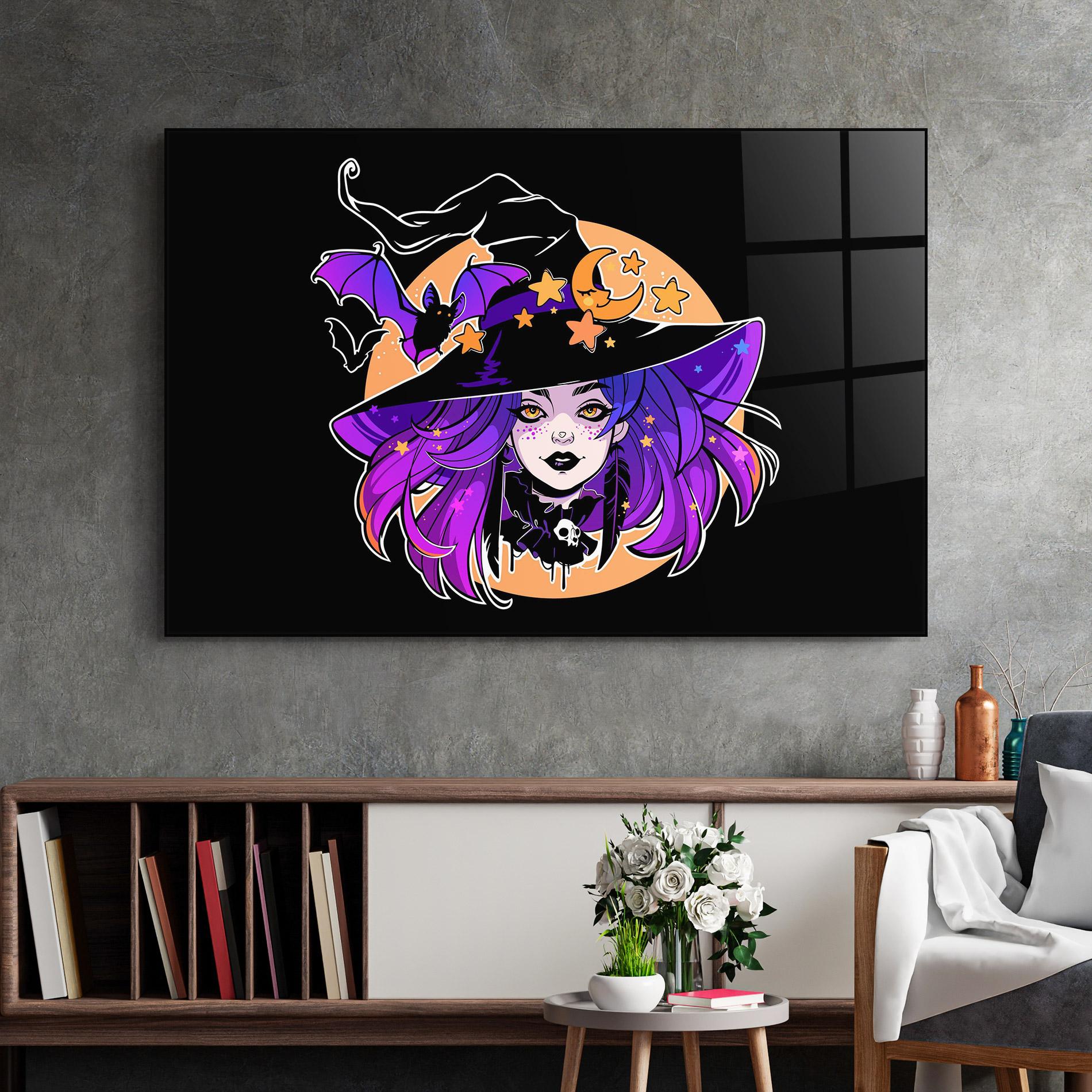 Glasbild Purple Witch mockup 2