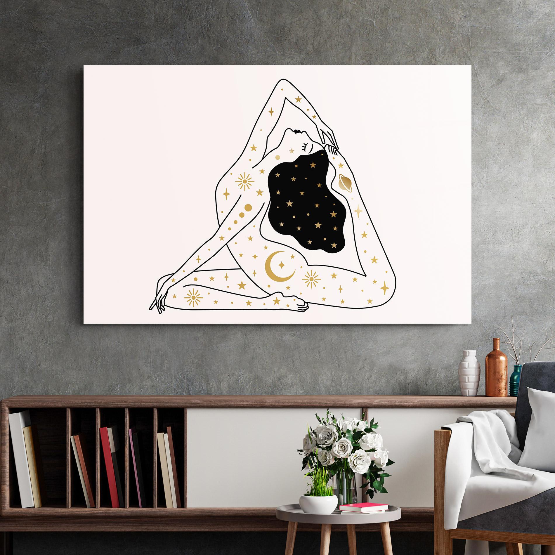 Glasbild Stars Witch mockup 2