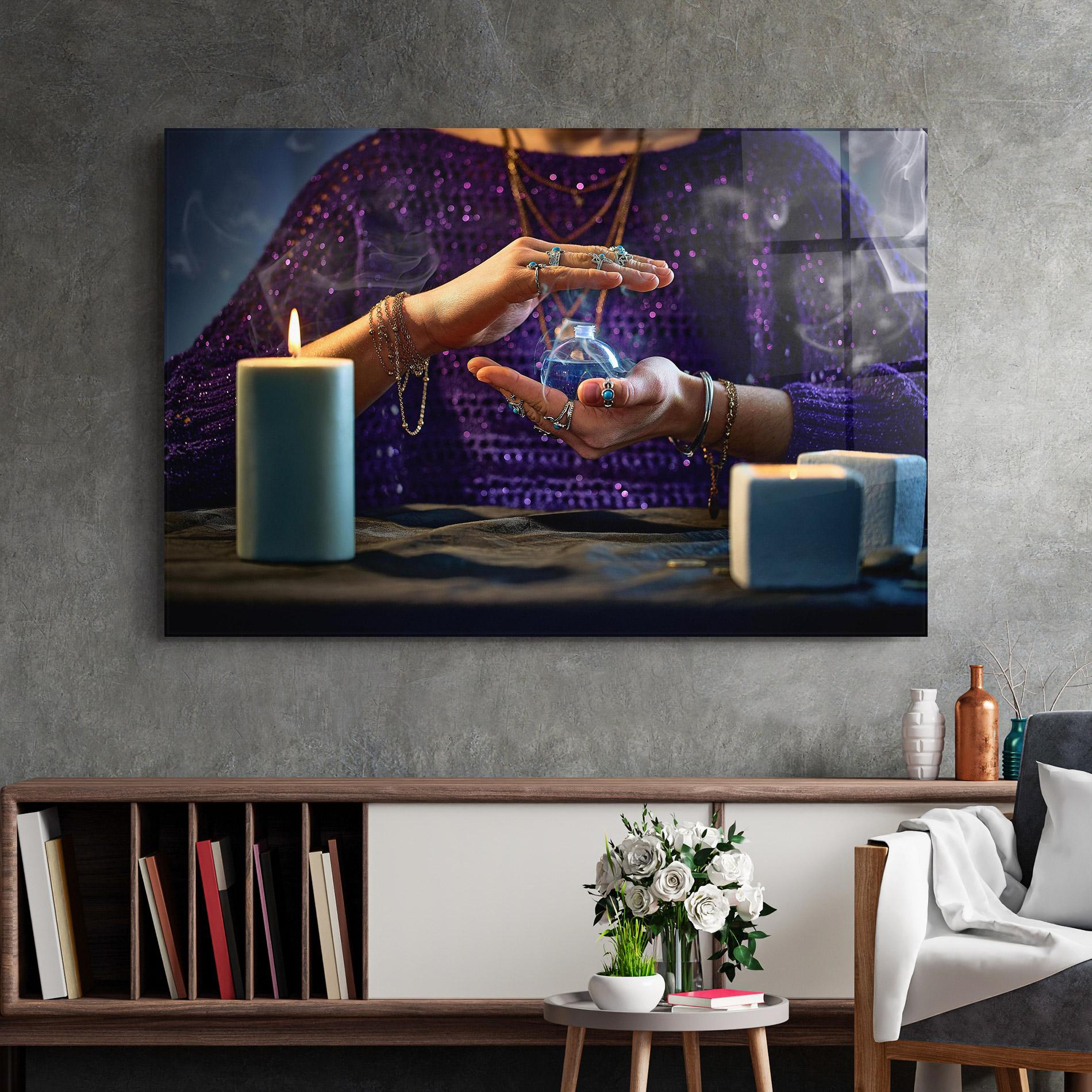 Glasbild Witch Magic Smoke mockup 2