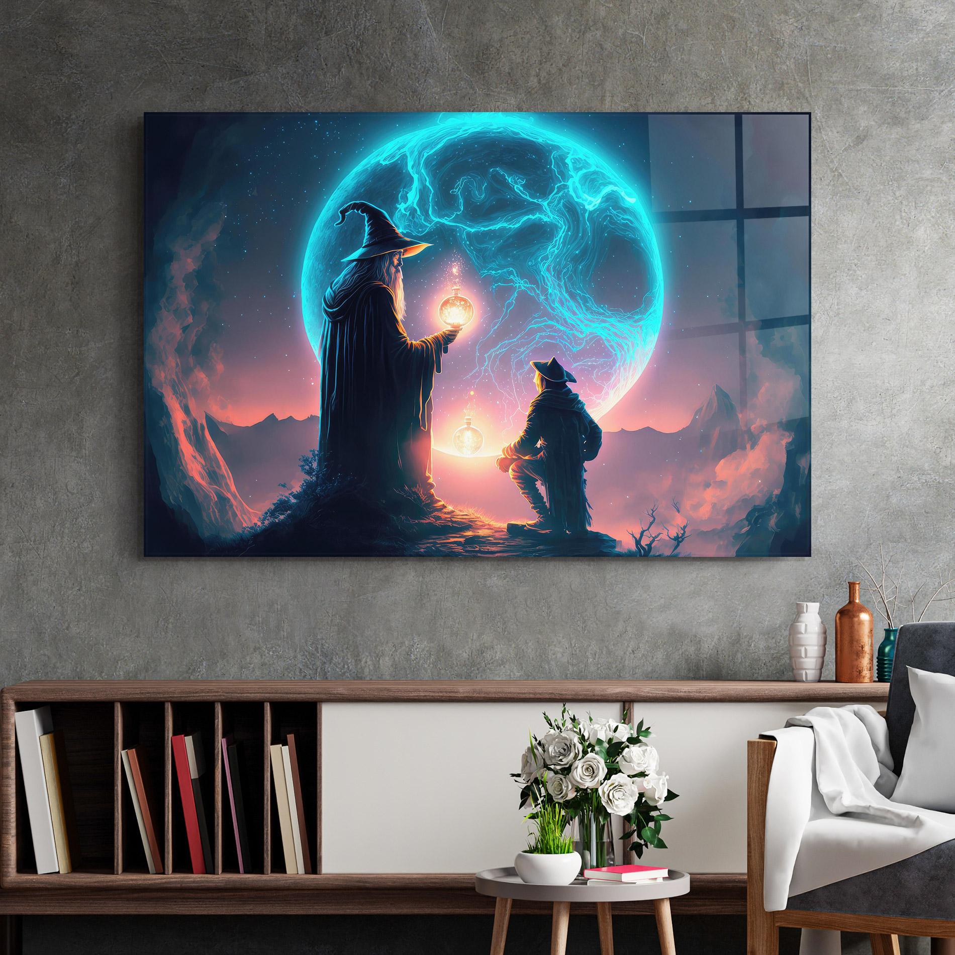 Glasbild Wizard Magic mockup 2