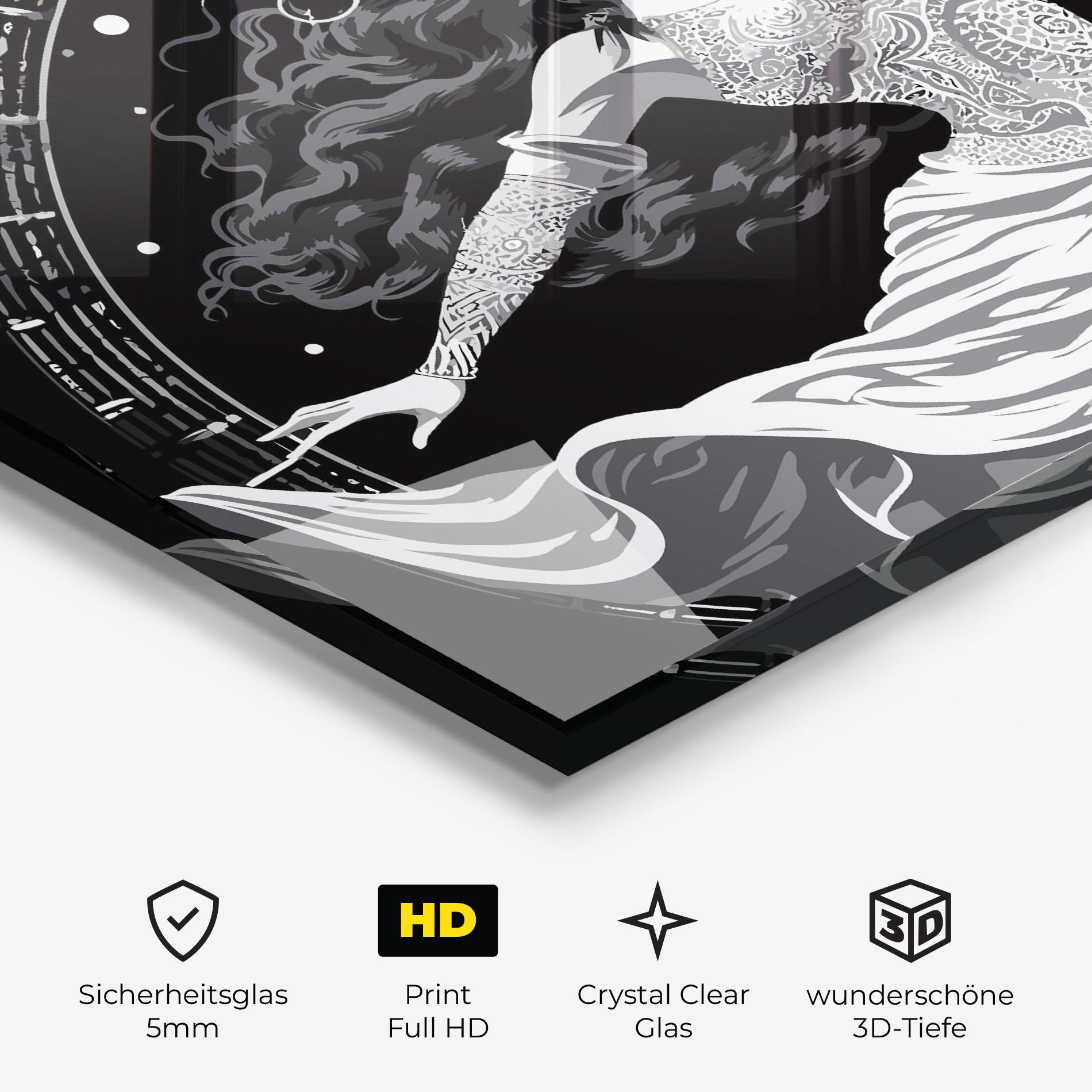 Glasbild Beautiful Witch mockup 3