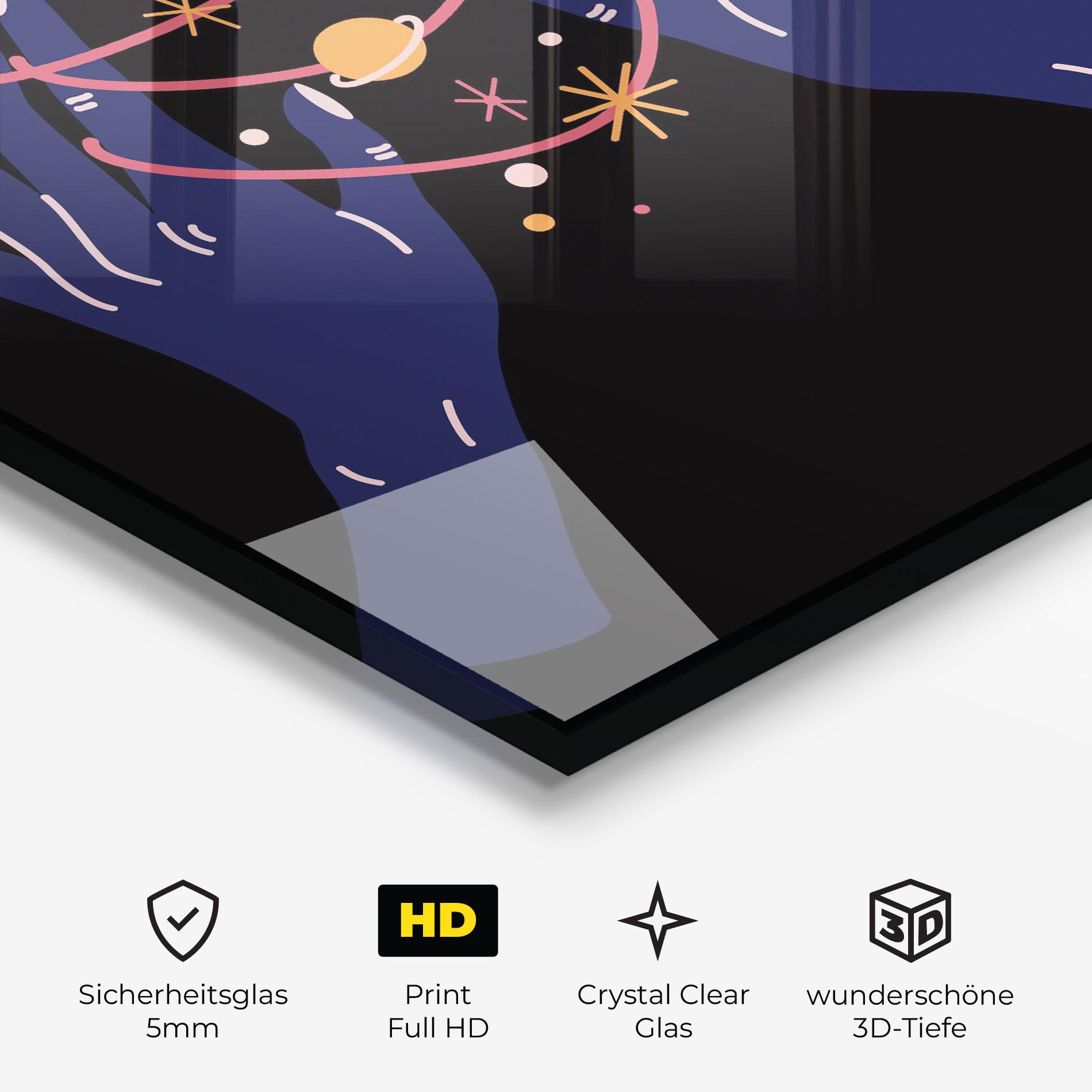 Glasbild Pretty Hands Witch mockup 3