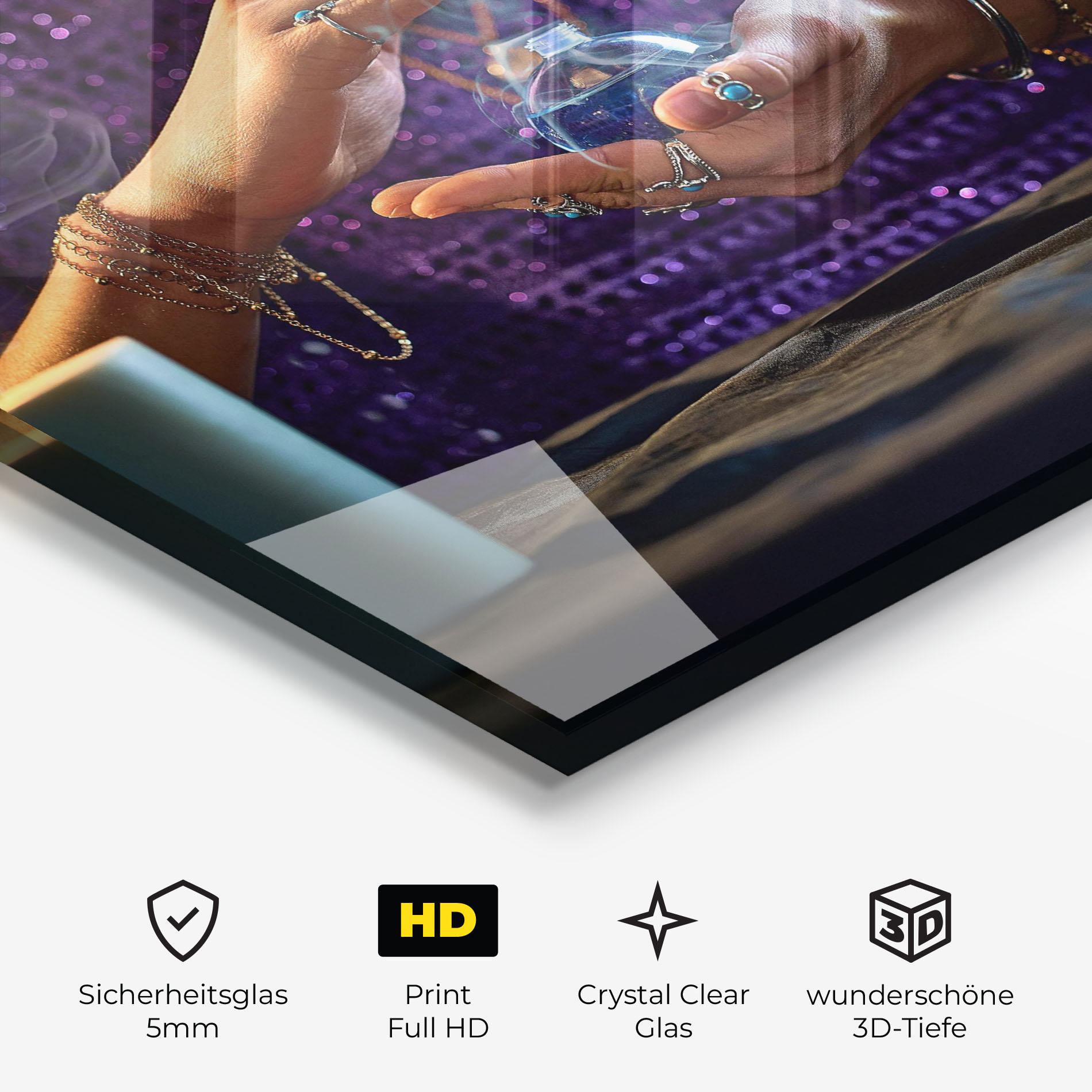 Glasbild Witch Magic Smoke mockup 3