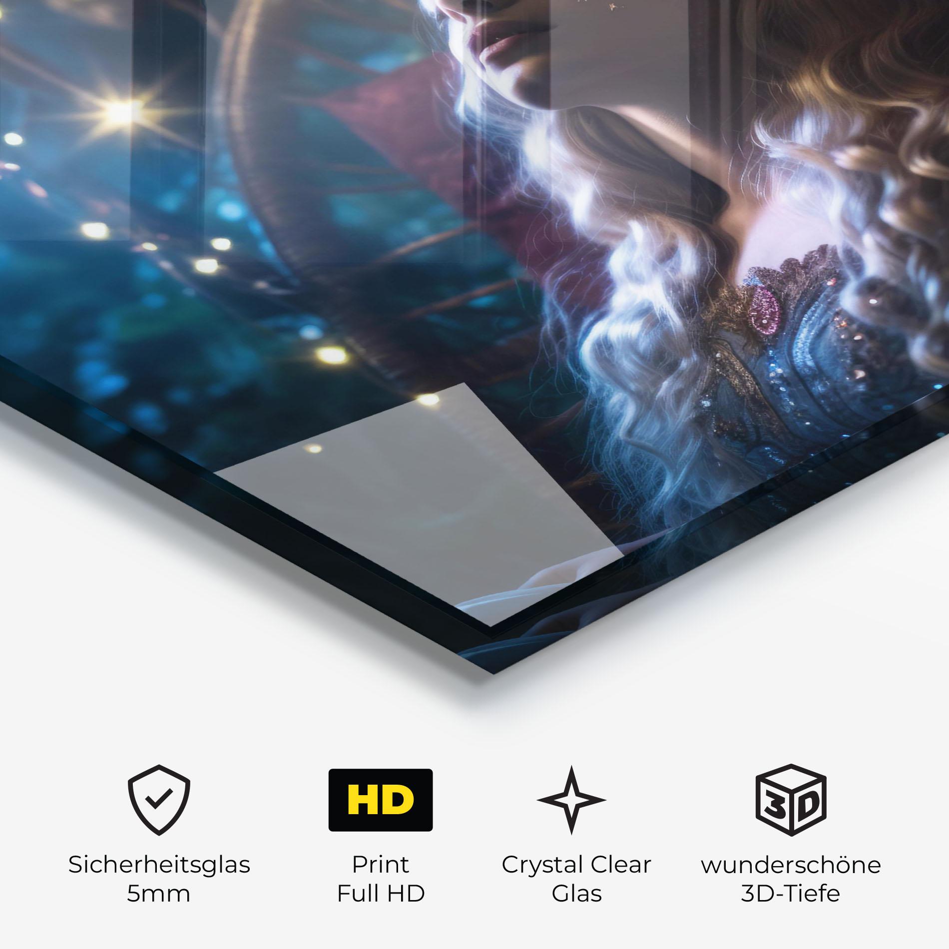 Glasbild Witch Sleeping mockup 3