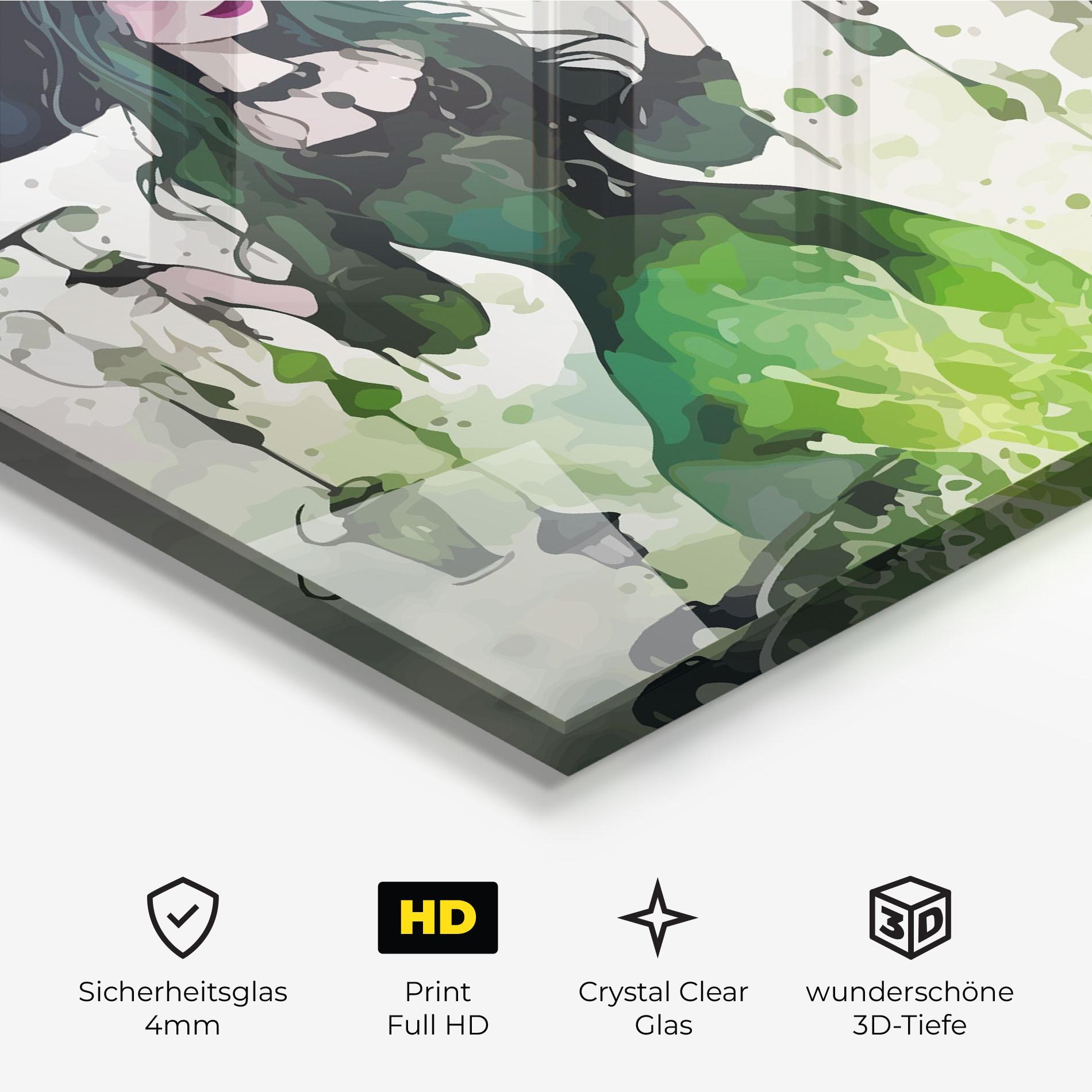 Glasbild Green Light Witch mockup 3