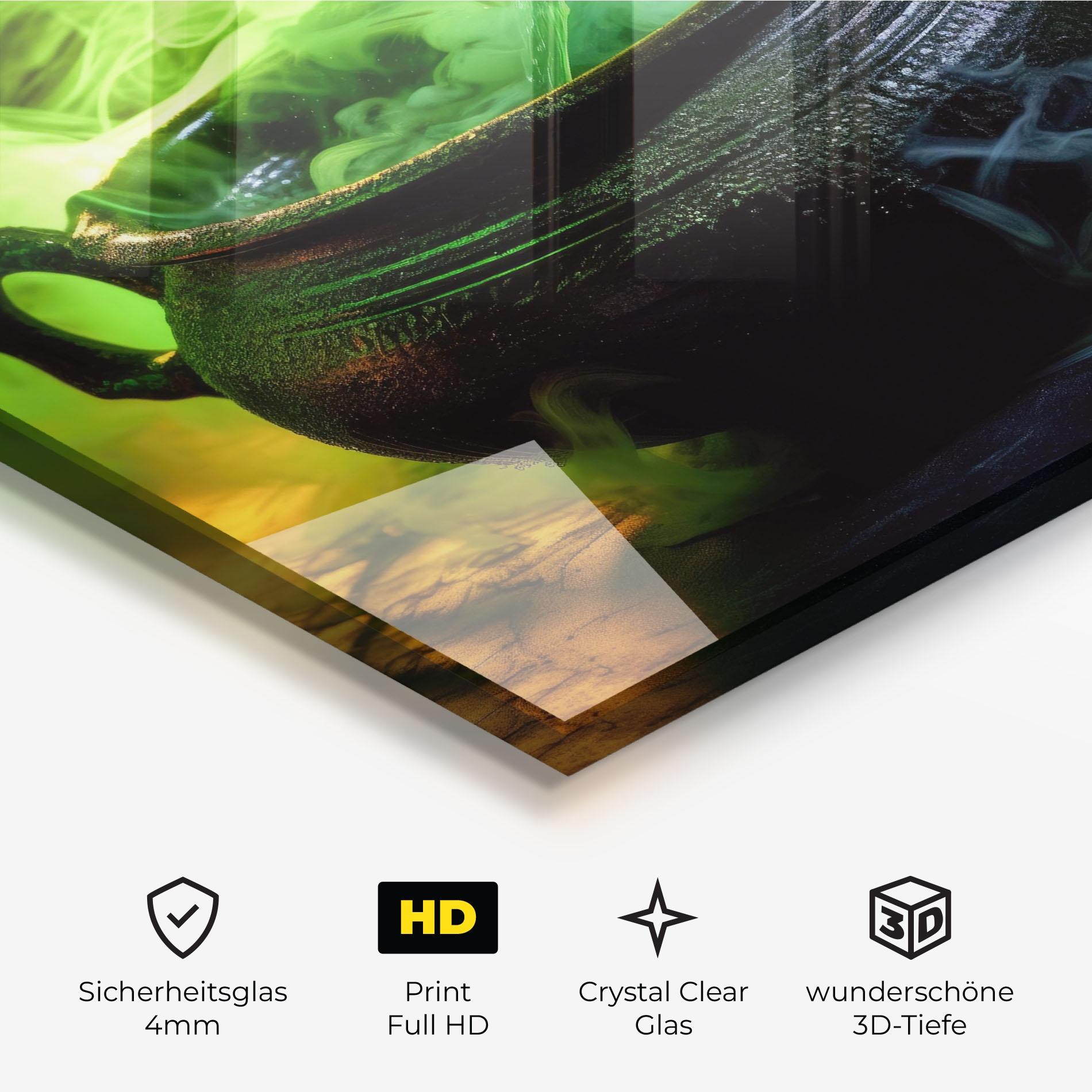 Glasbild Green Portion mockup 3