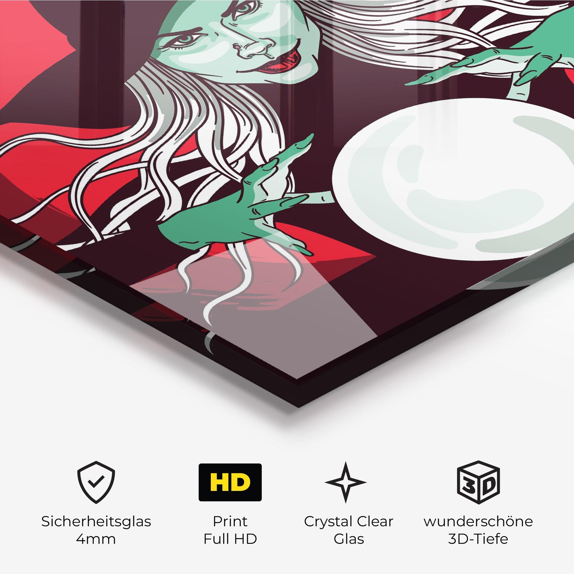 Glasbild Green Witch mockup 3
