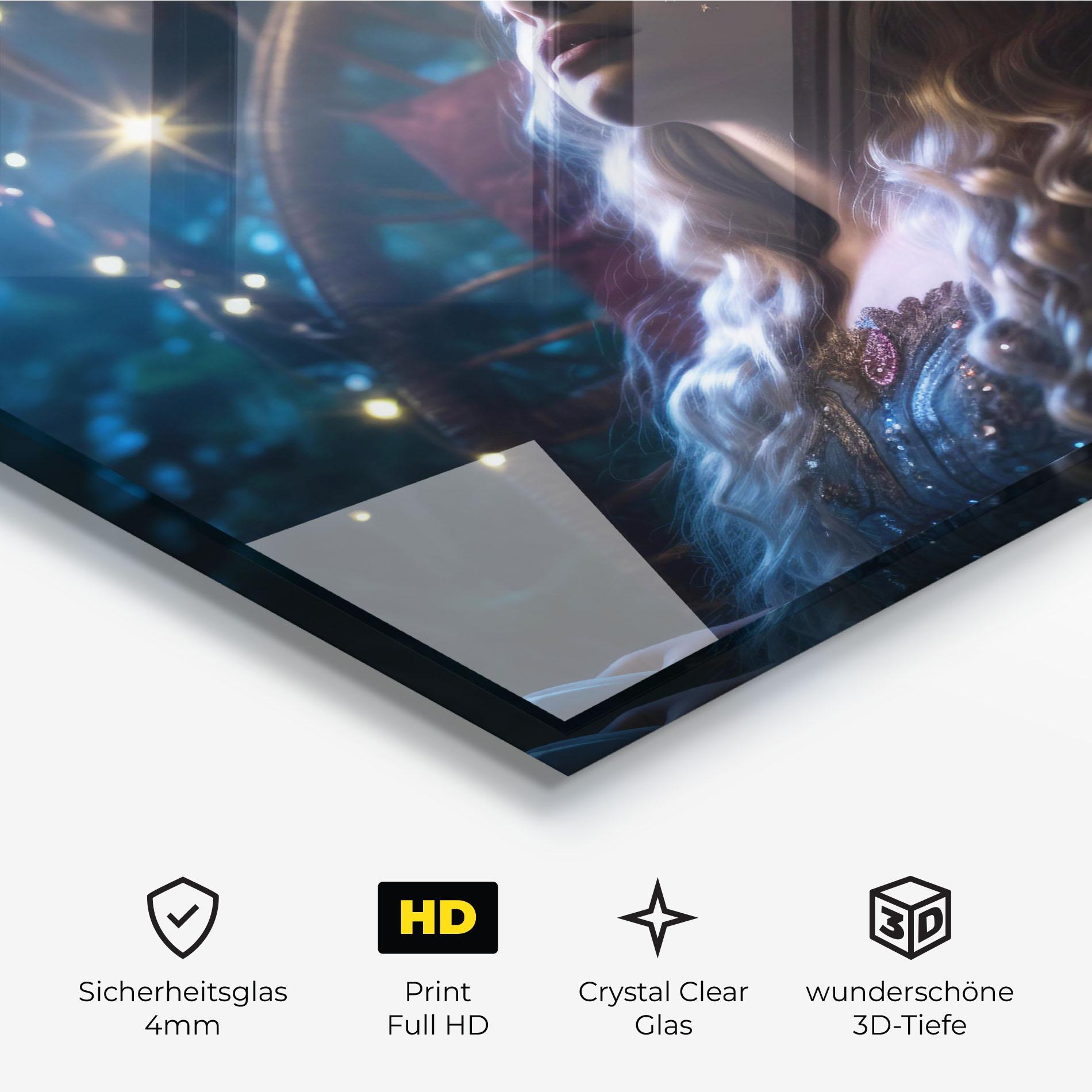 Glasbild Witch Sleeping mockup 3