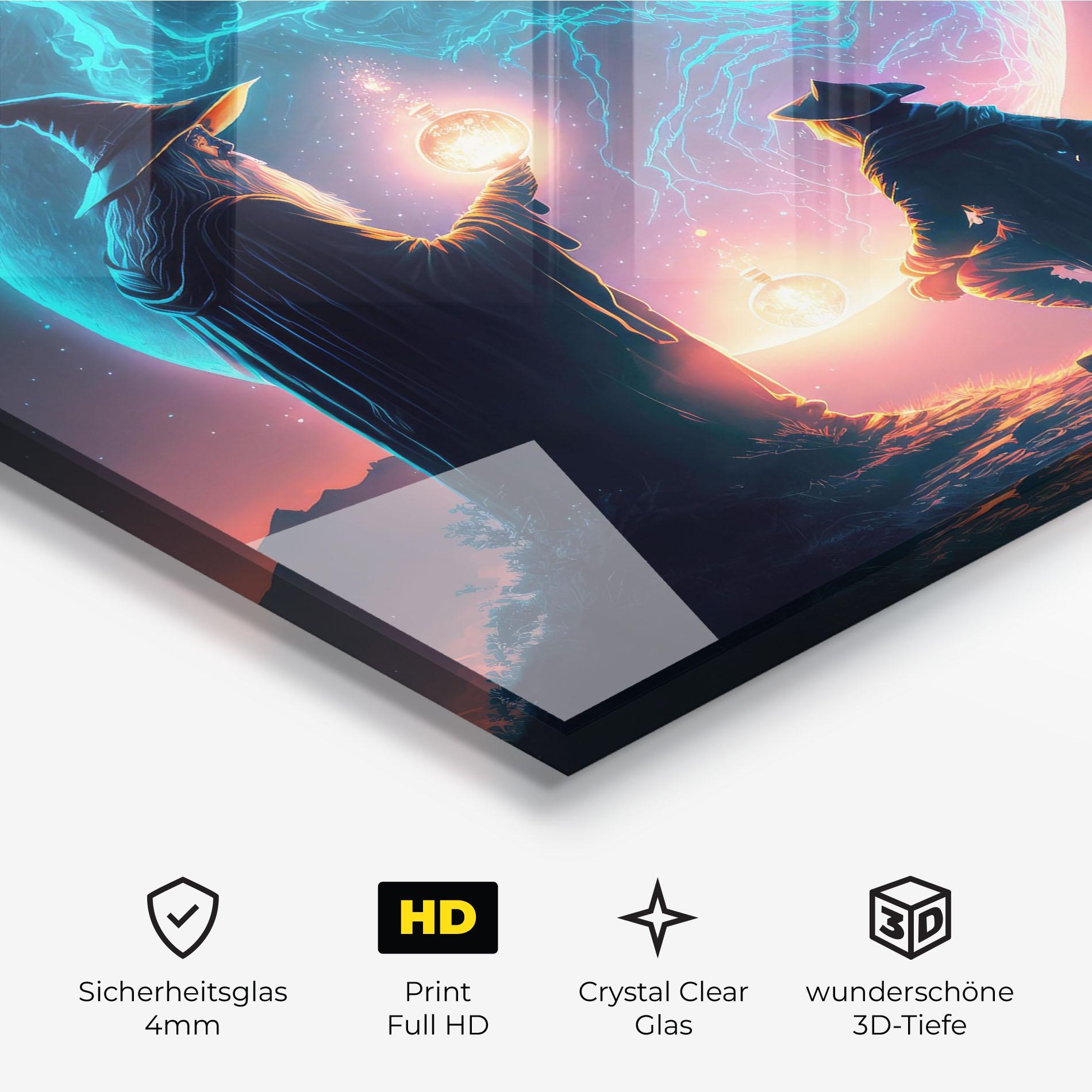 Glasbild Wizard Magic mockup 3