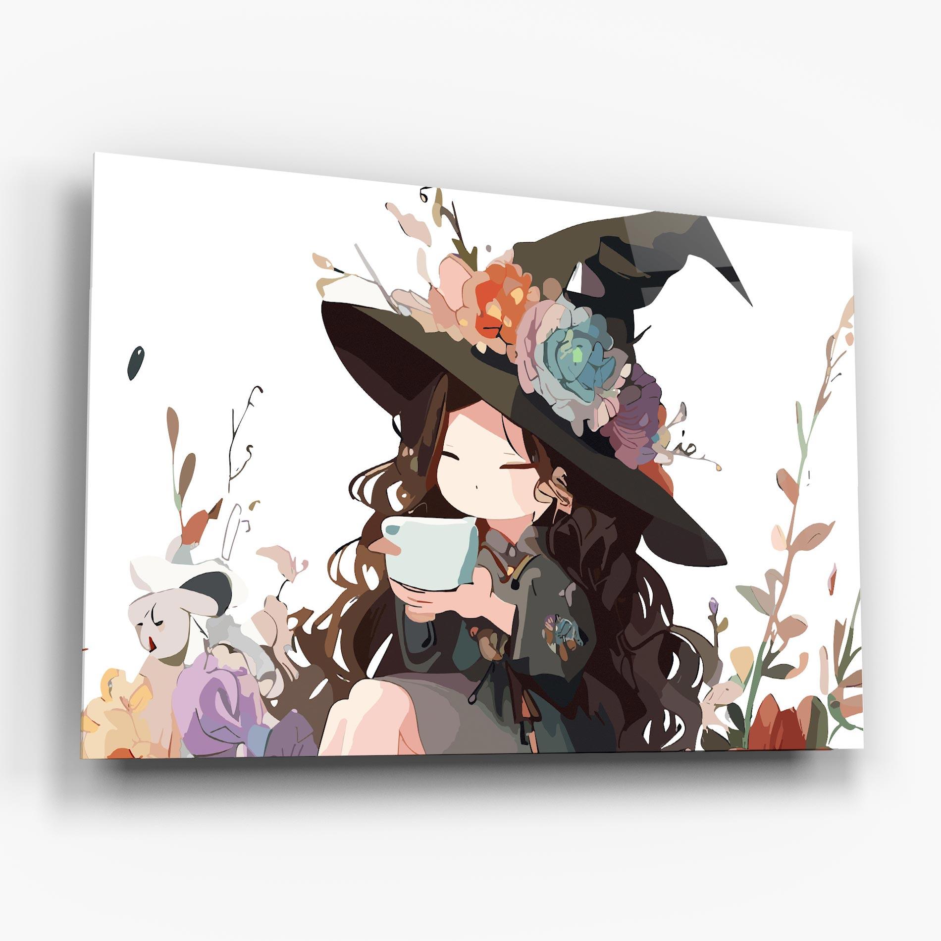 Glasbild Cute Witch mockup 6