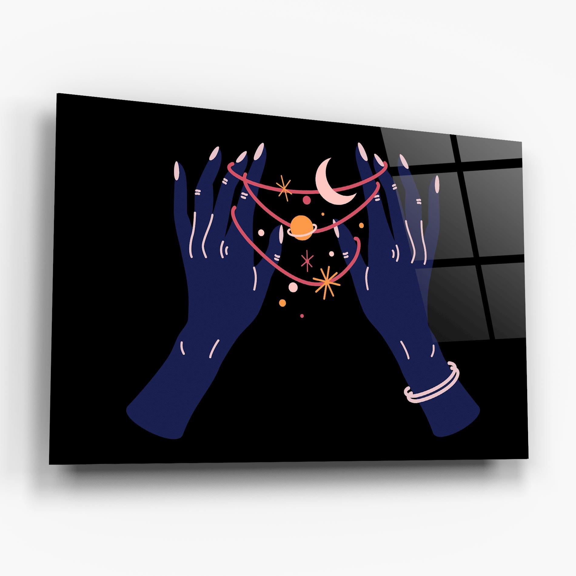 Glasbild Pretty Hands Witch mockup 6