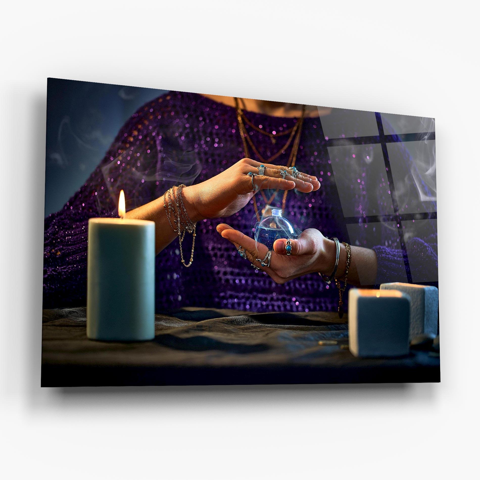 Glasbild Witch Magic Smoke mockup 6