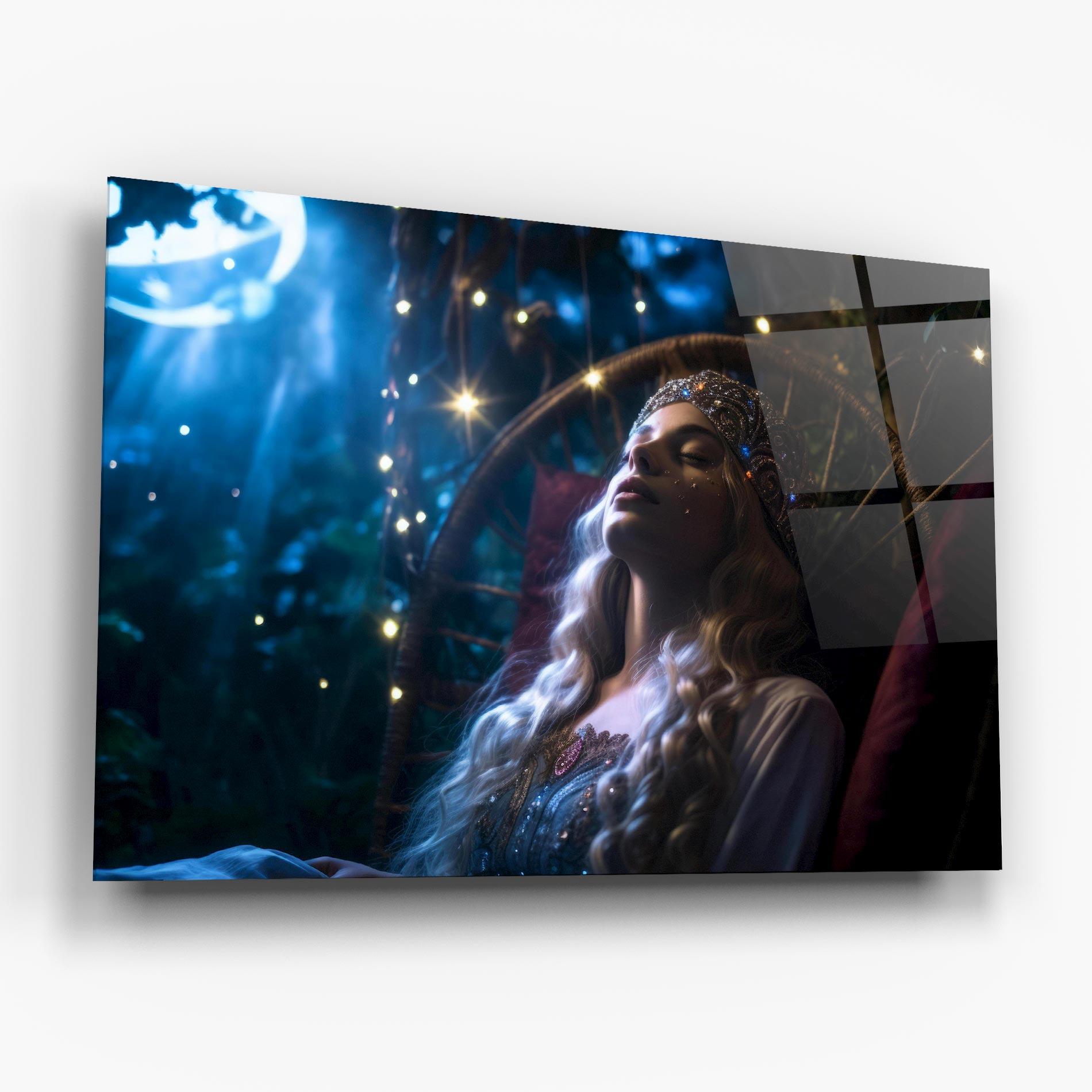 Glasbild Witch Sleeping mockup 6