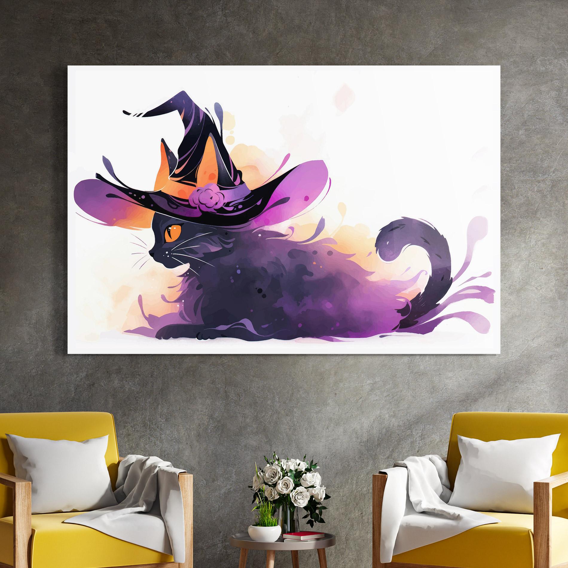 Glasbild Cat Witch mockup 4