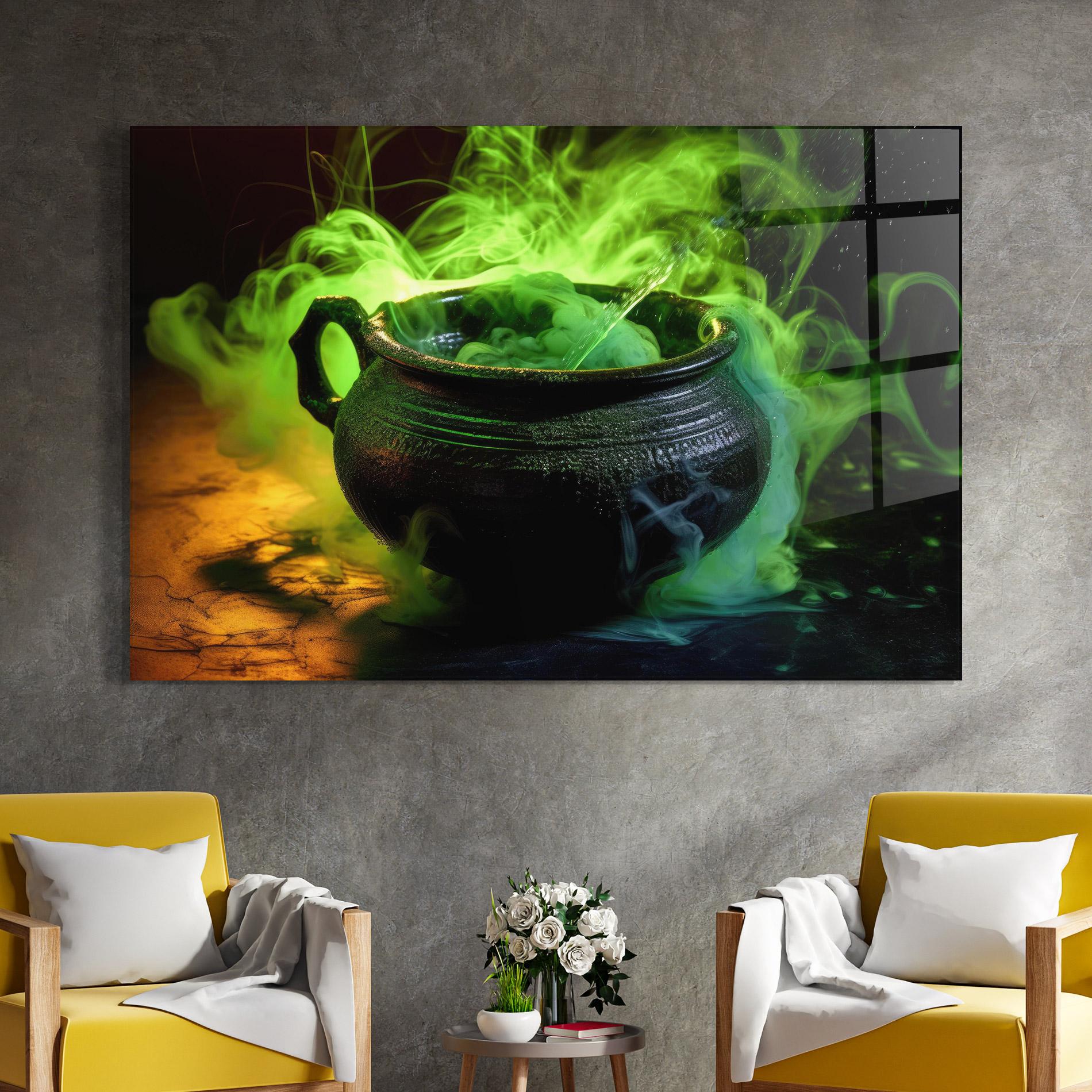 Glasbild Green Portion mockup 4