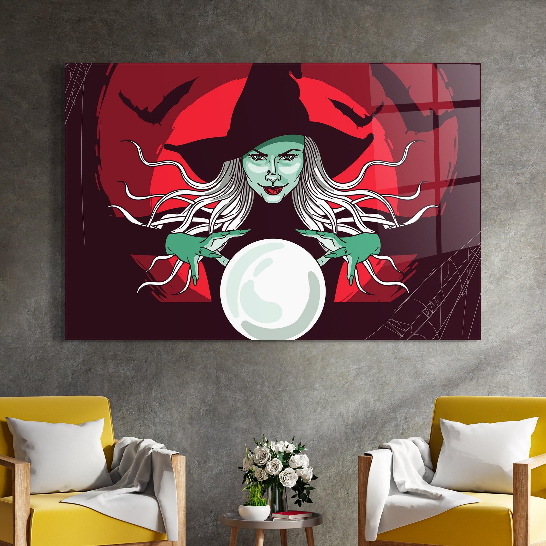 Glasbild Green Witch mockup 4