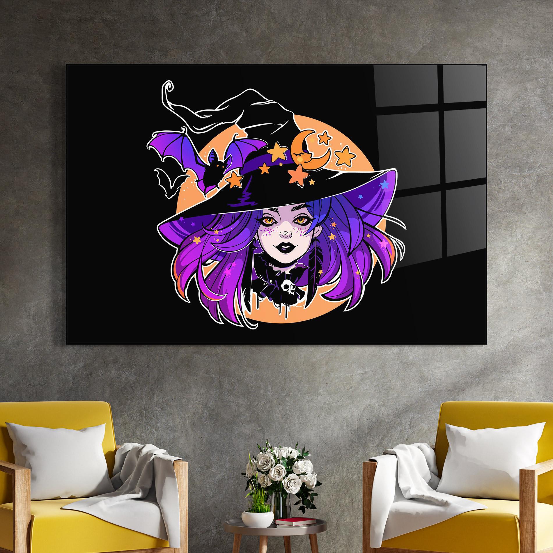 Glasbild Purple Witch mockup 4