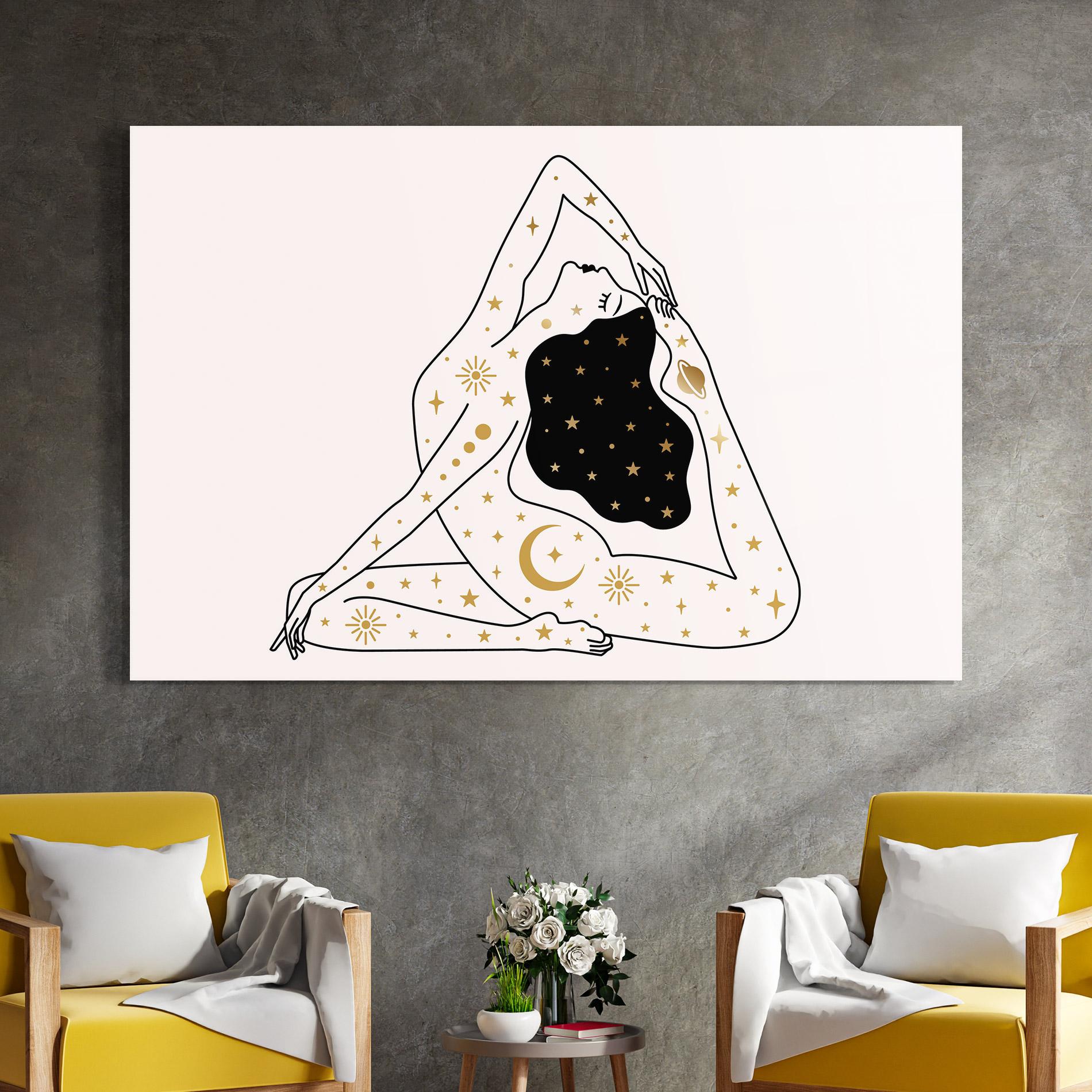 Glasbild Stars Witch mockup 4