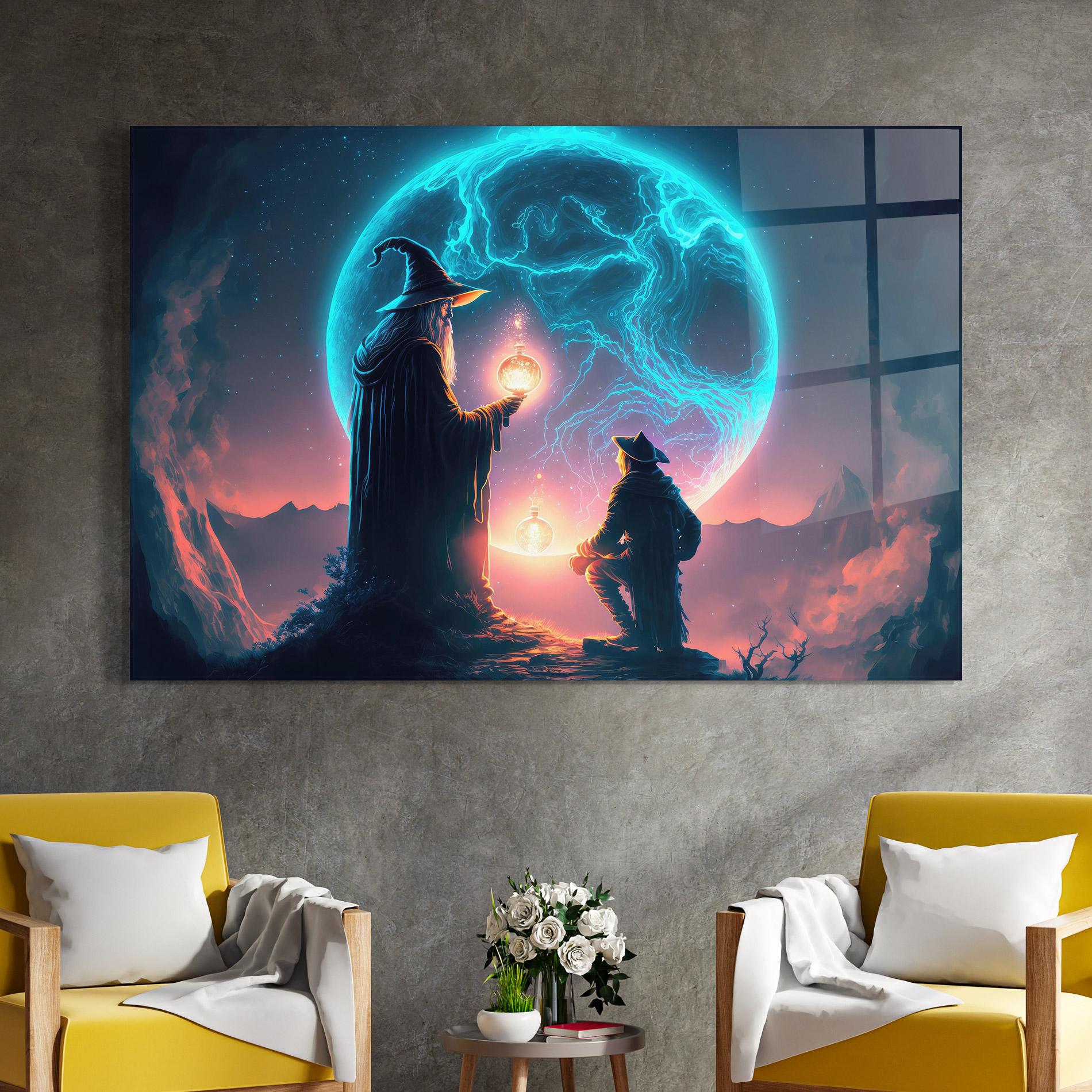 Glasbild Wizard Magic mockup 4