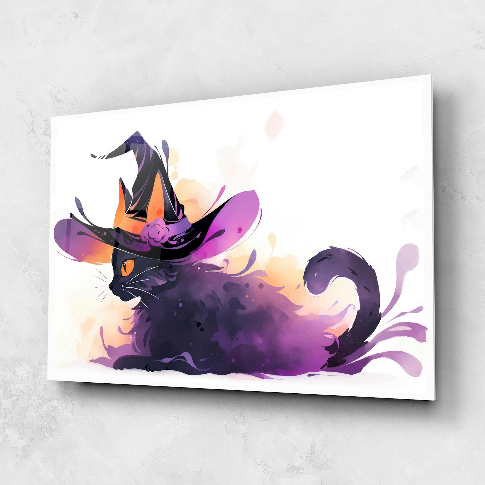 Glasbild Cat Witch mockup 1