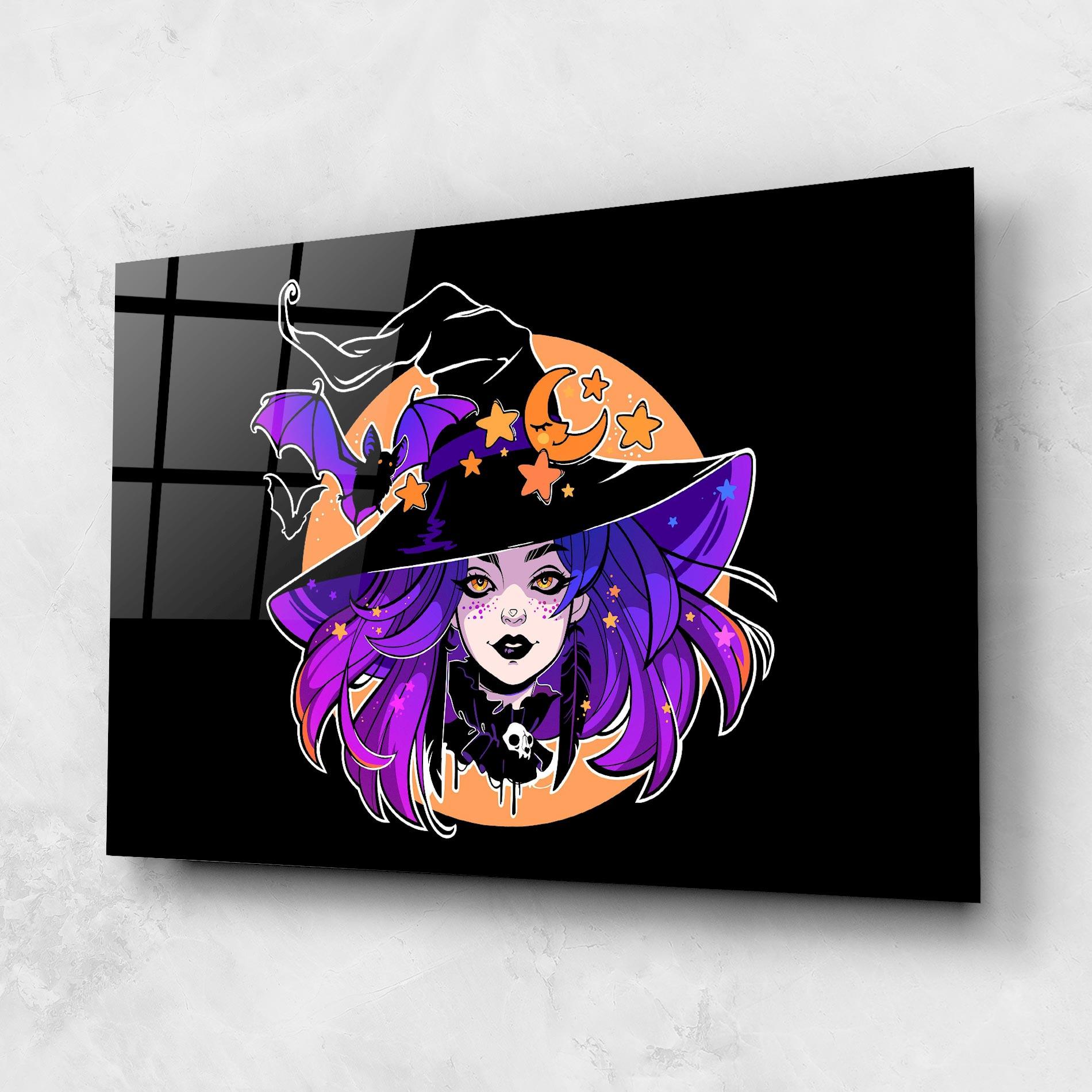 Glasbild Purple Witch mockup 1