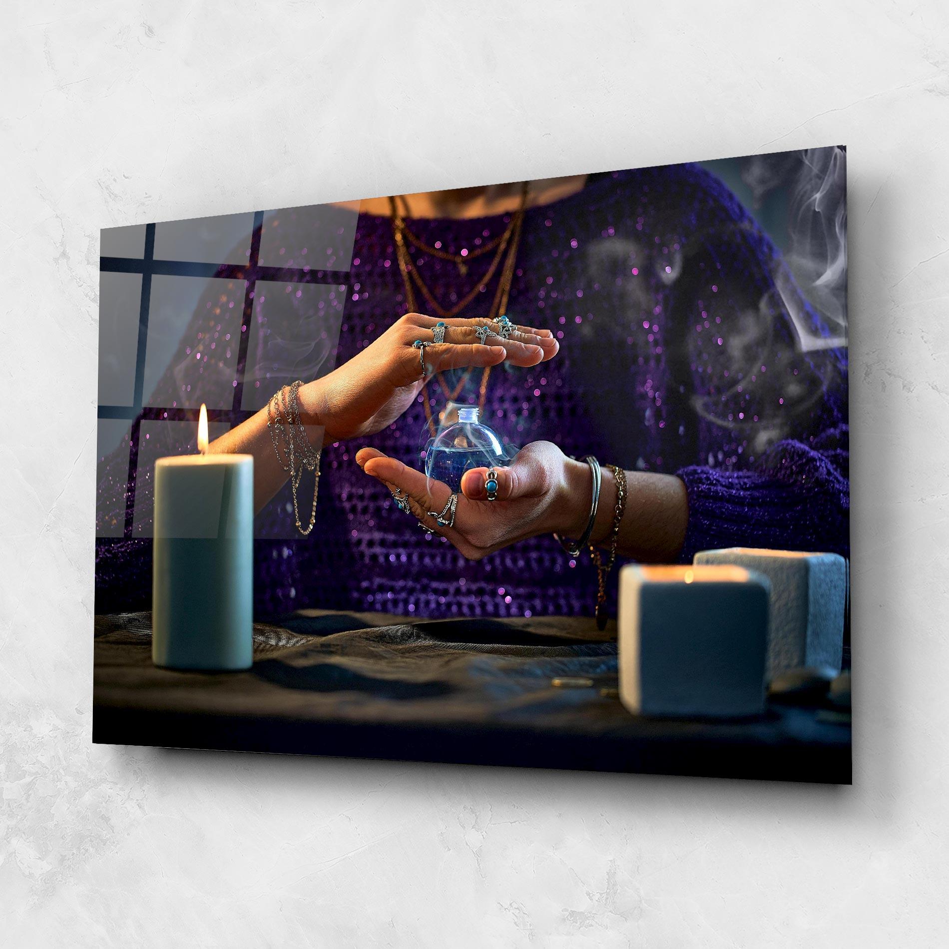 Glasbild Witch Magic Smoke mockup 1