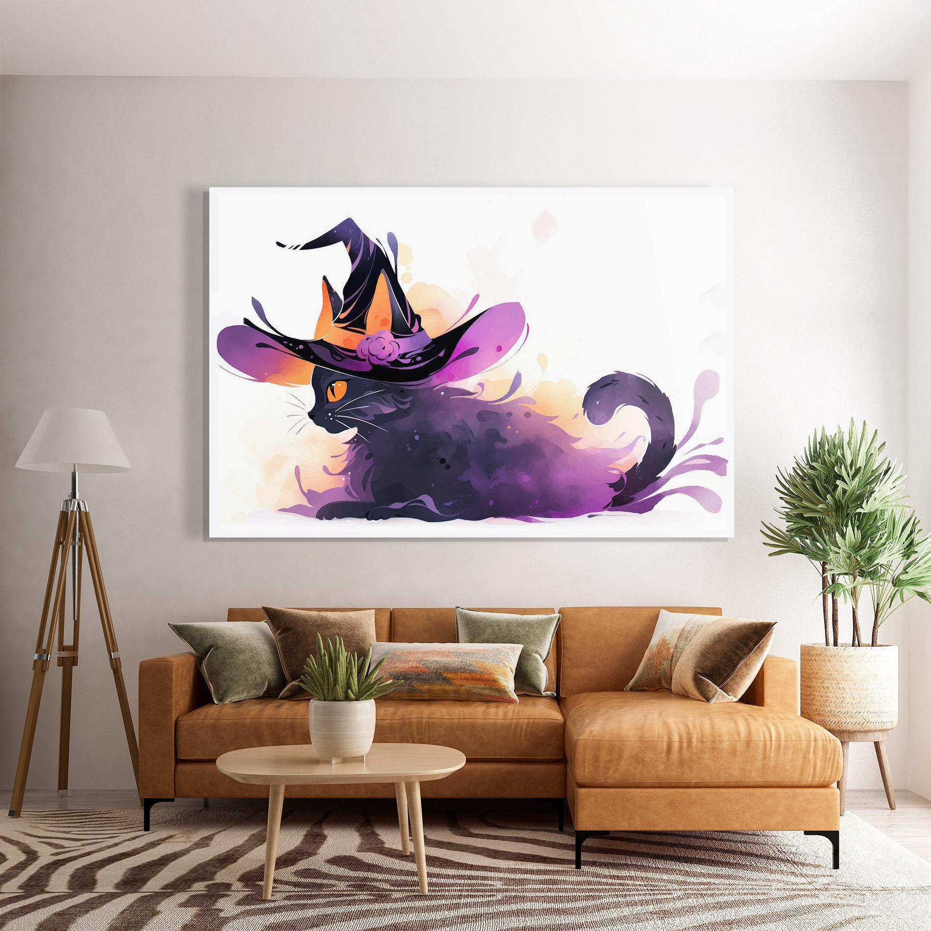 Glasbild Cat Witch mockup 7