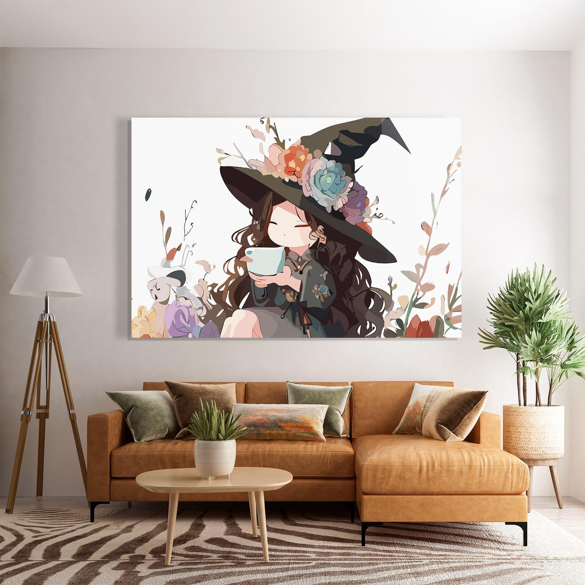 Glasbild Cute Witch mockup 7