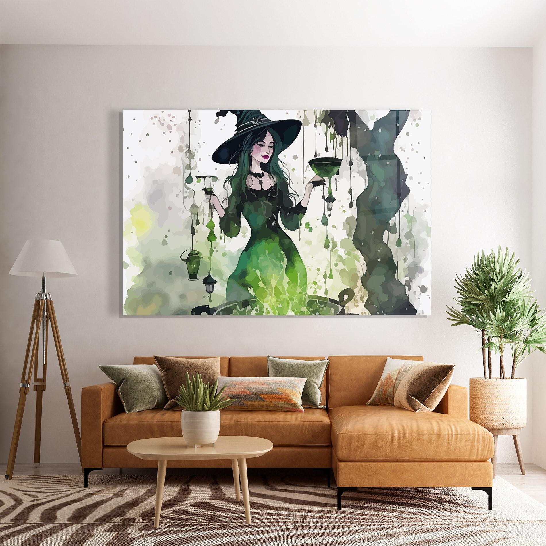 Glasbild Green Light Witch mockup 7