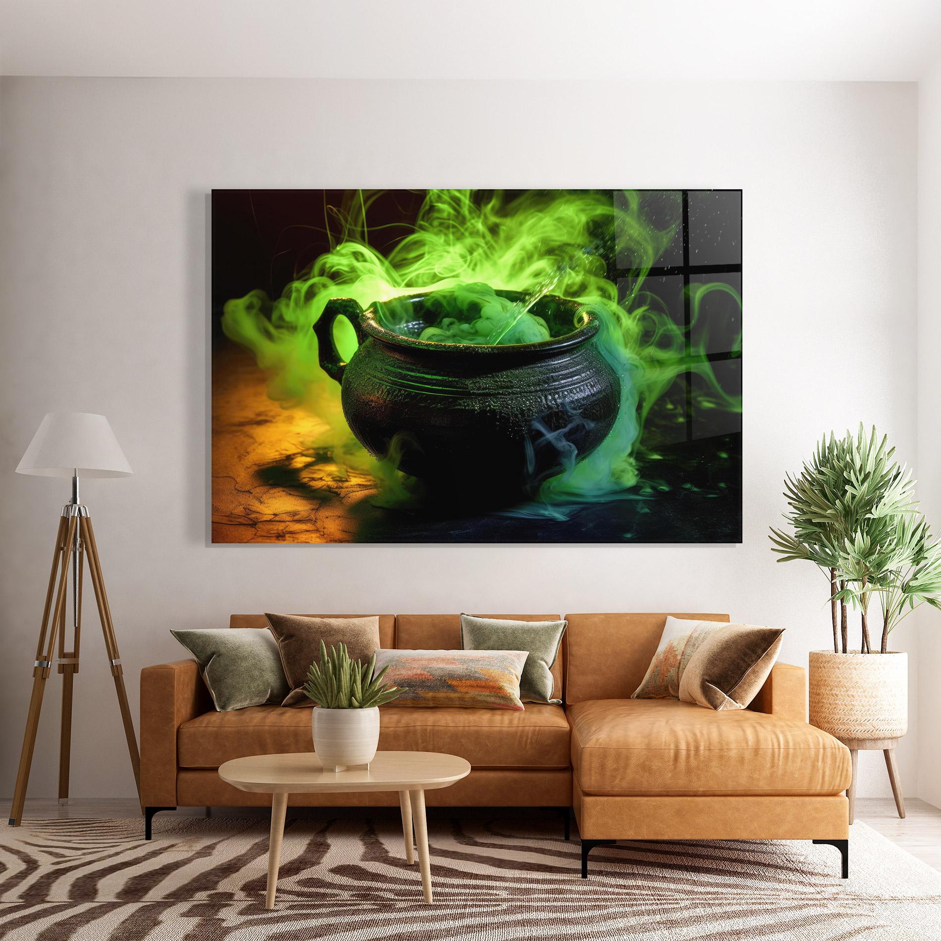 Glasbild Green Portion mockup 7