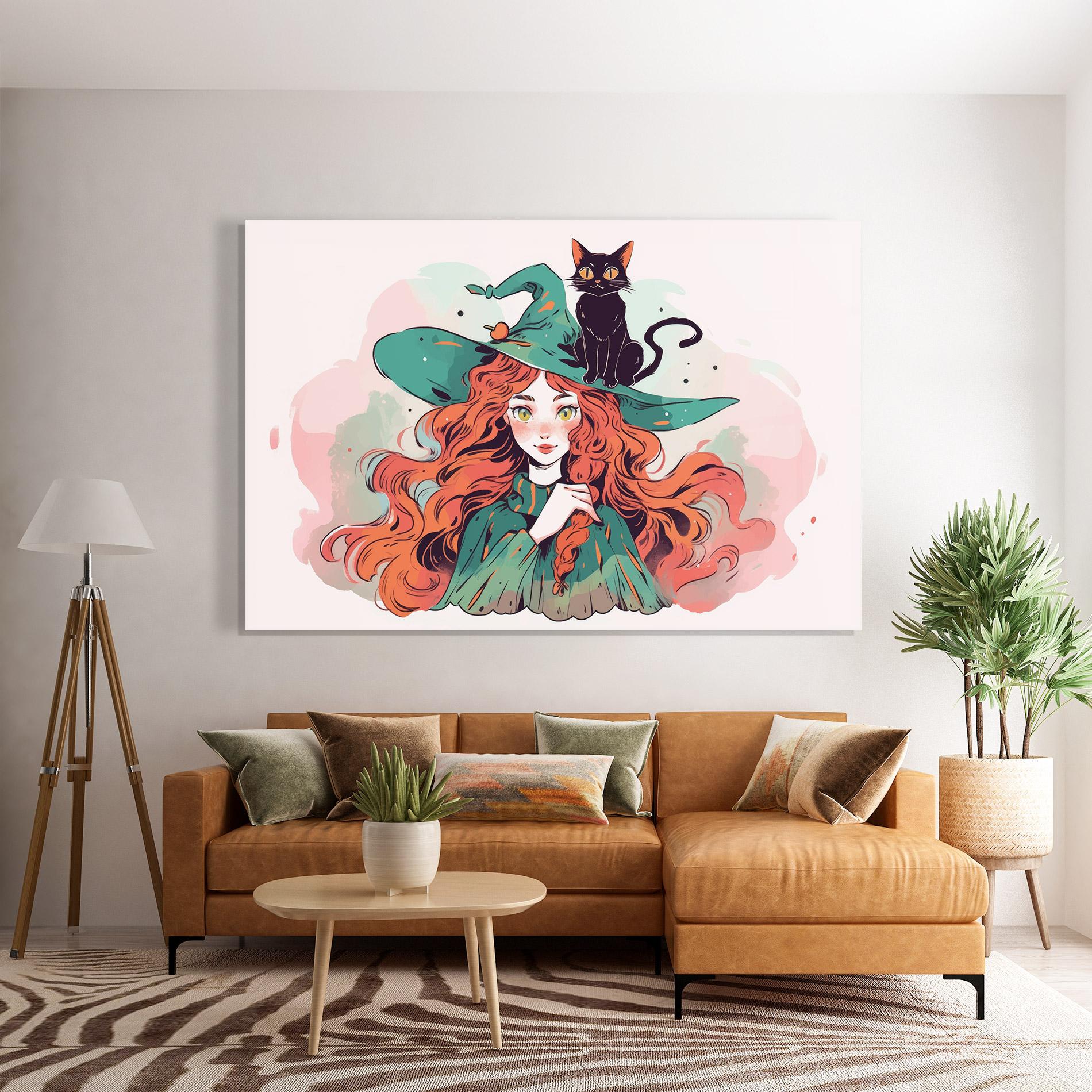Glasbild Red Air Witch mockup 7