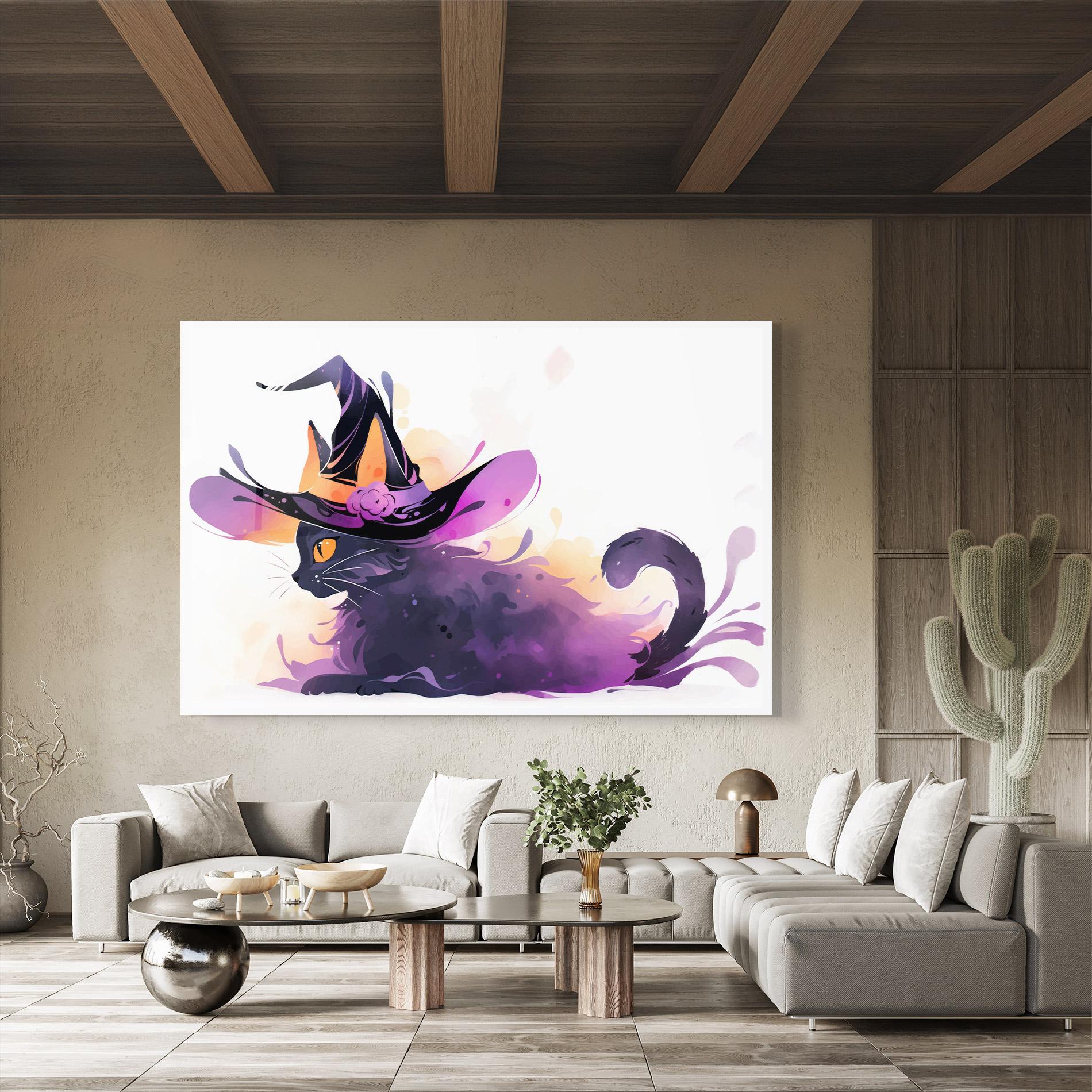 Glasbild Cat Witch mockup 8