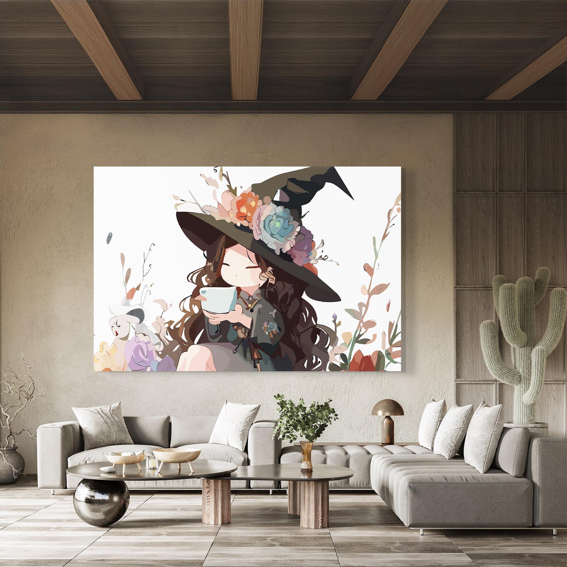 Glasbild Cute Witch mockup 8