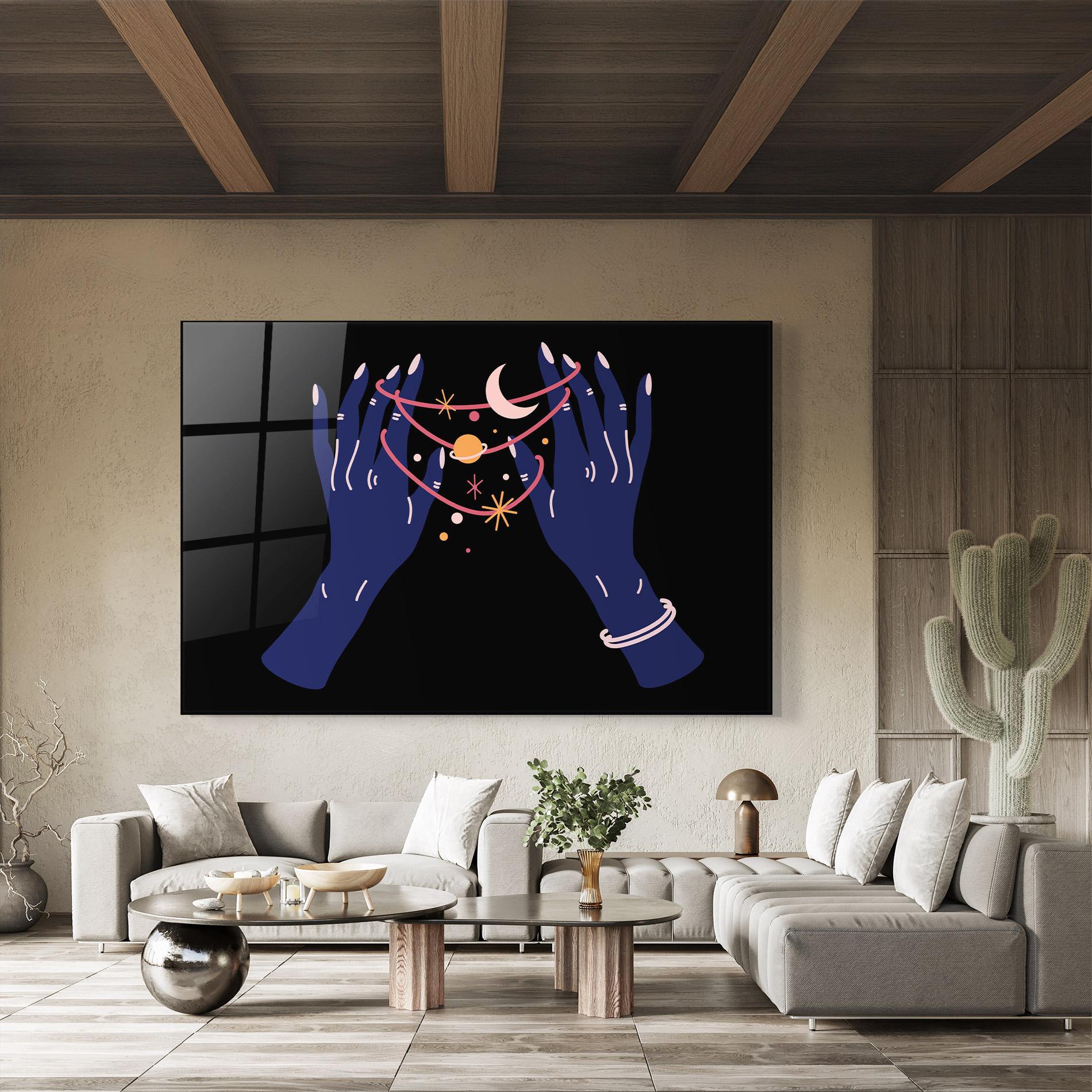 Glasbild Pretty Hands Witch mockup 8