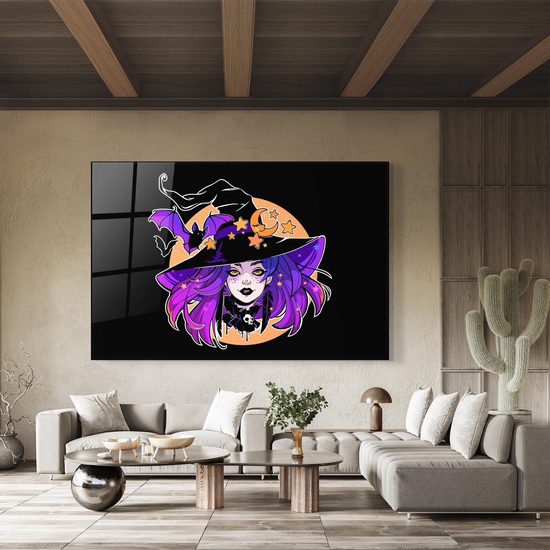 Glasbild Purple Witch mockup 8