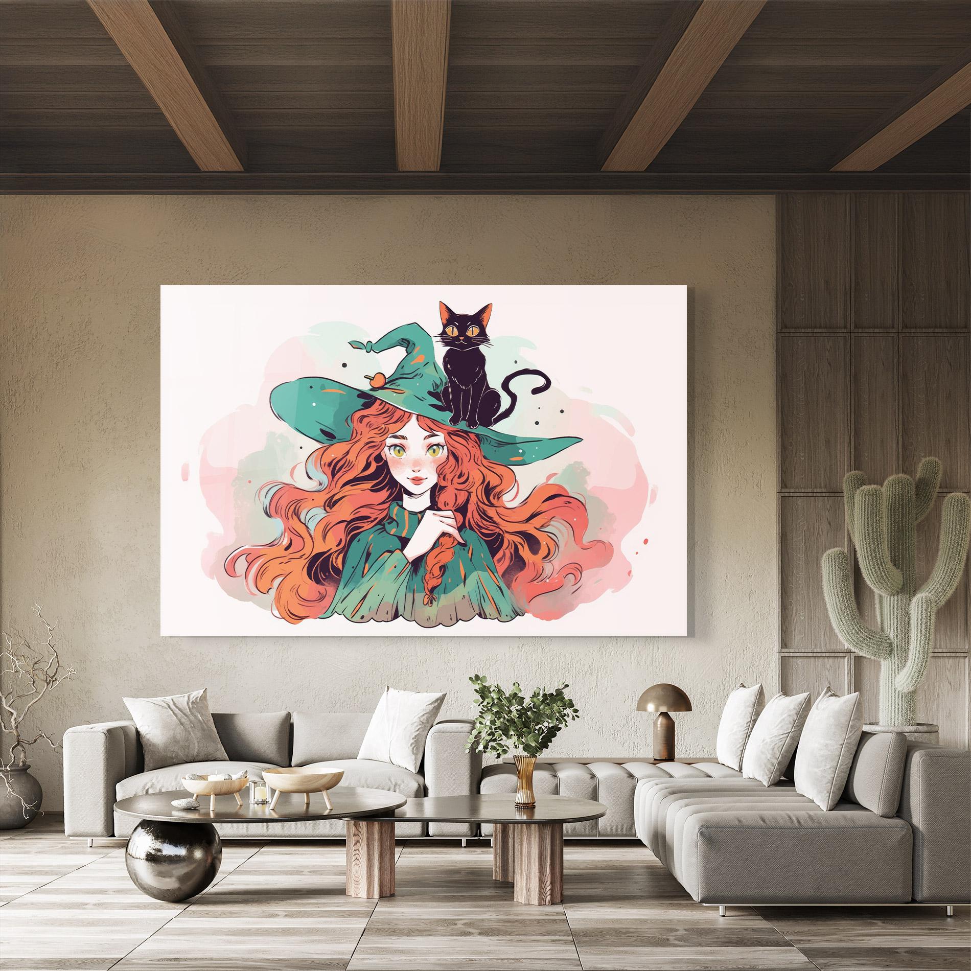 Glasbild Red Air Witch mockup 8