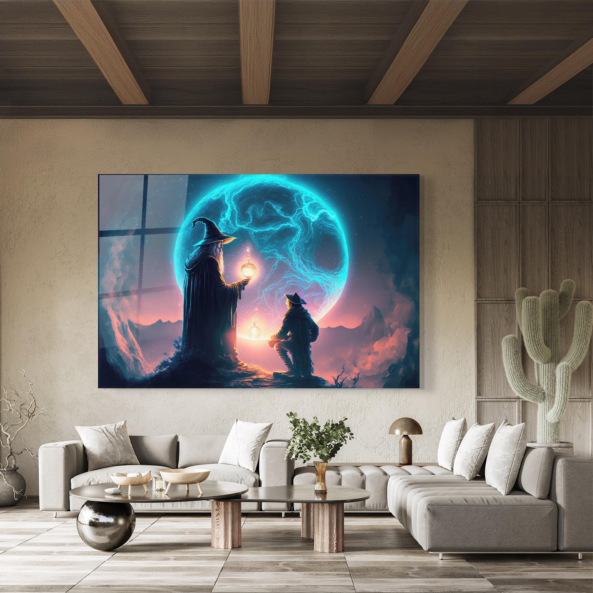 Glasbild Wizard Magic mockup 8