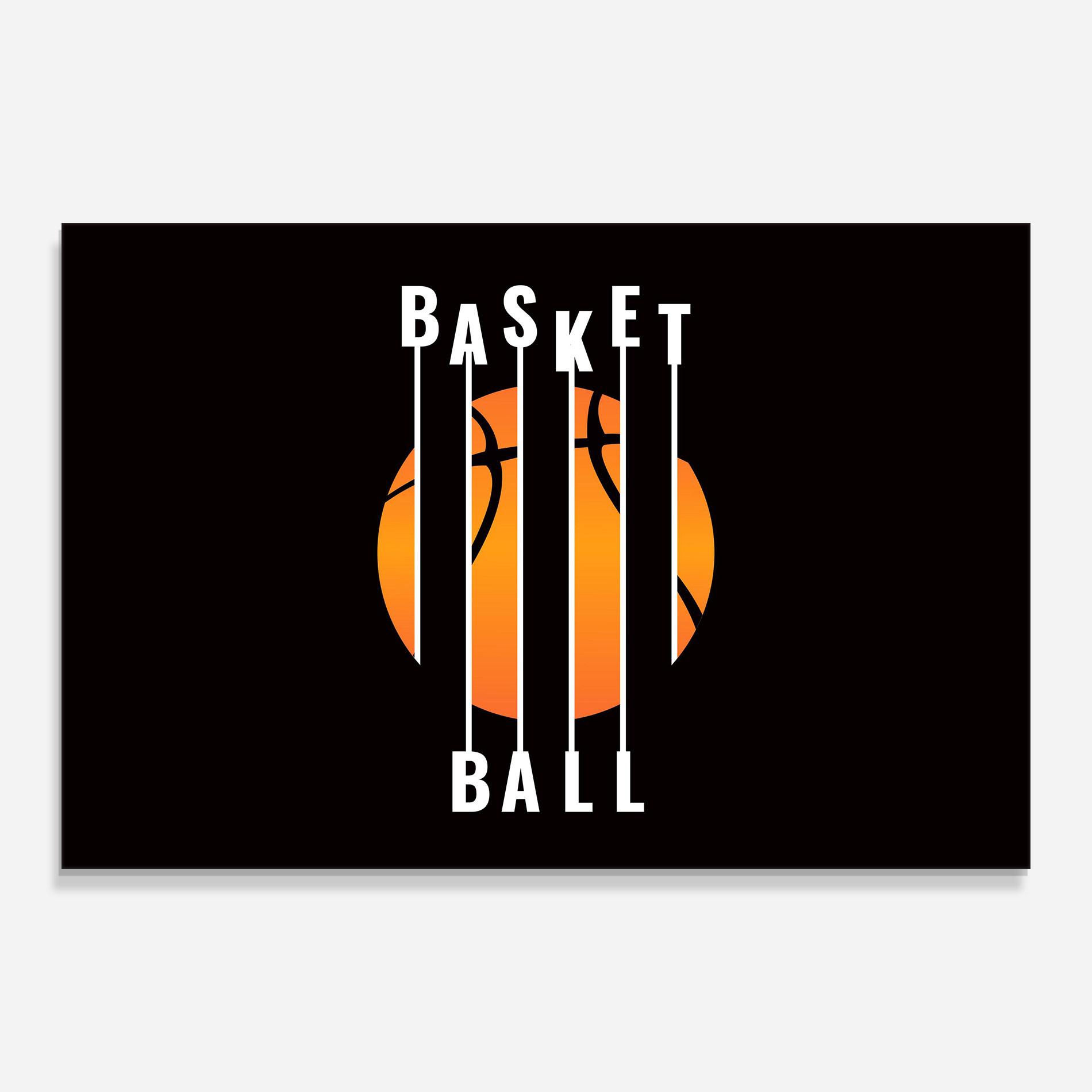 Glasbild Basket Ball mockup 0