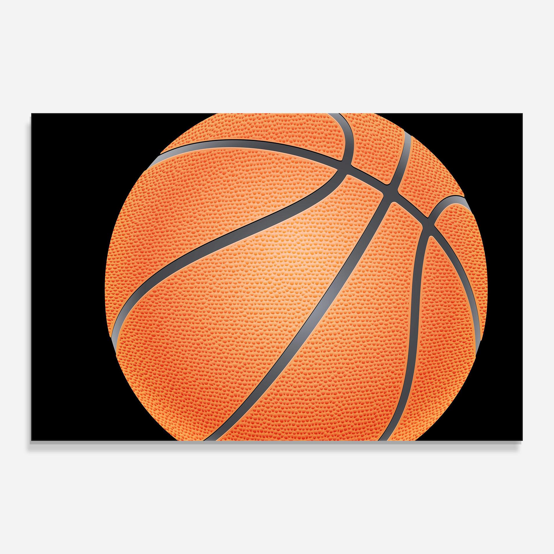 Glasbild Close Up Basketball mockup 0