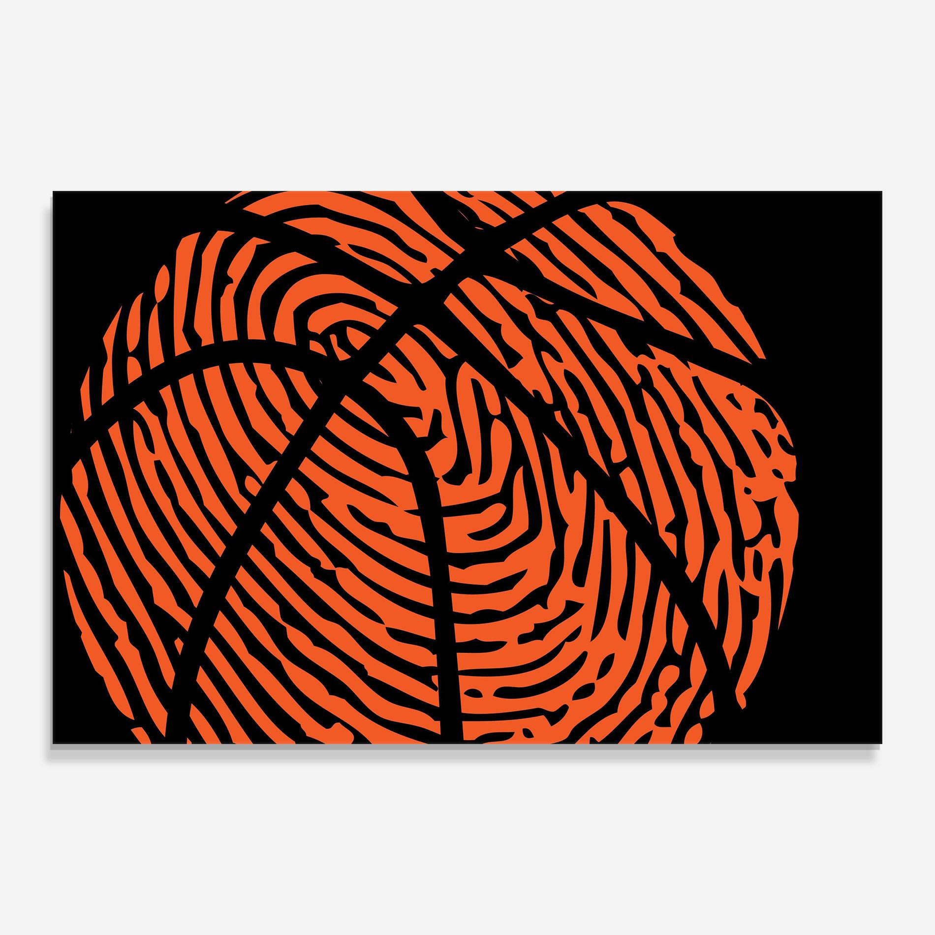 Glasbild Fingerprint Basketball mockup 0