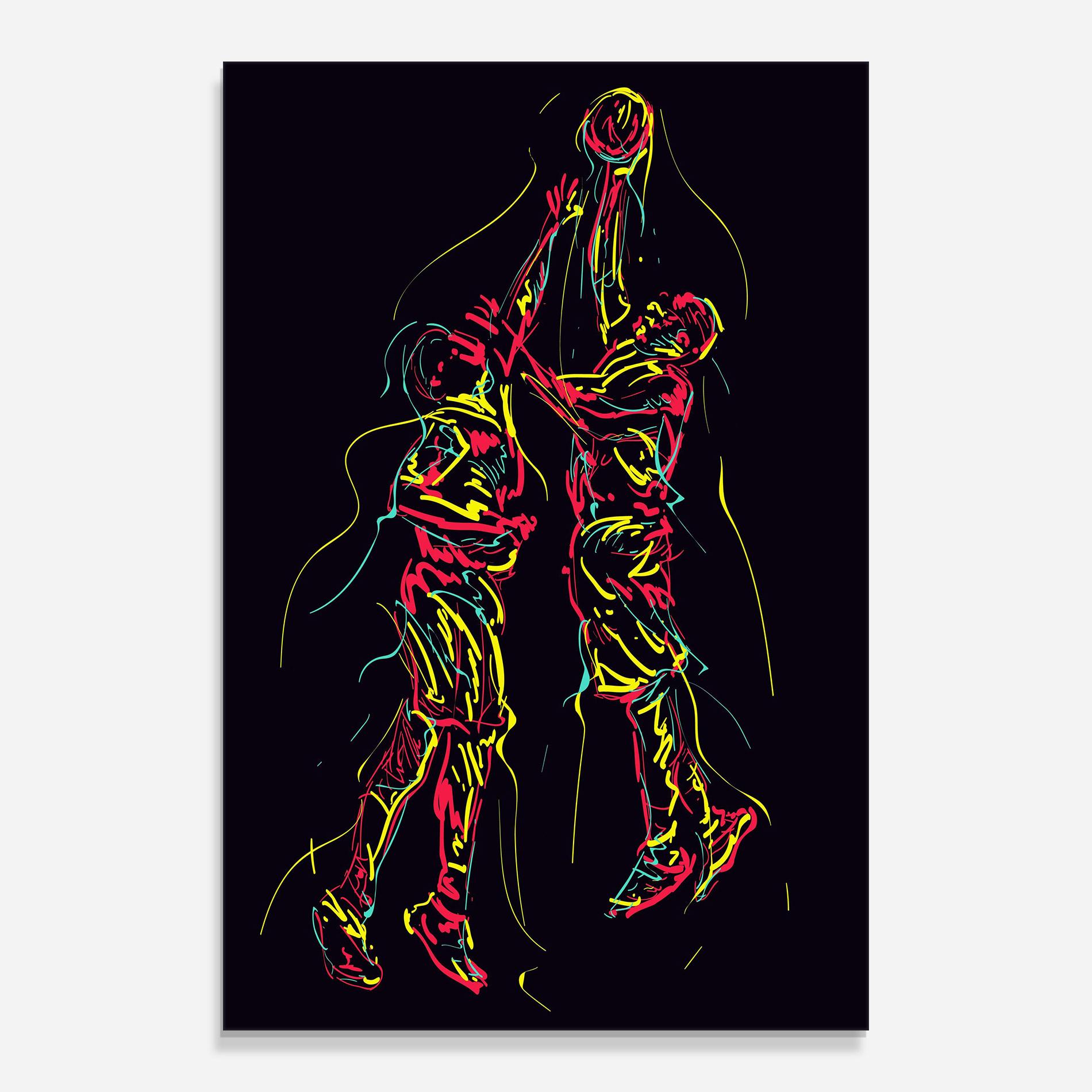 Glasbild Basket Line Jump mockup 0