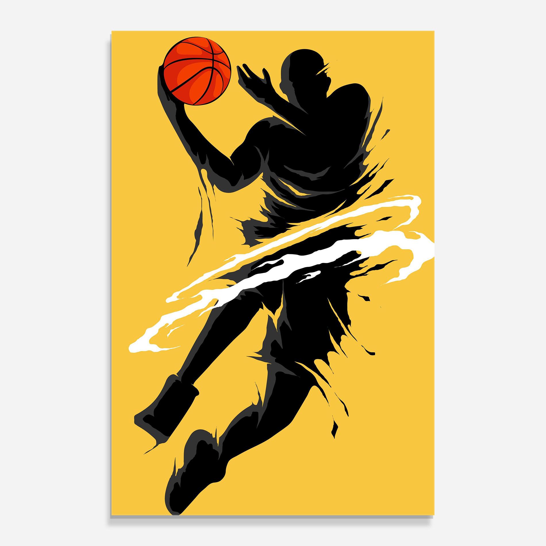 Glasbild Basketball Smoke mockup 0