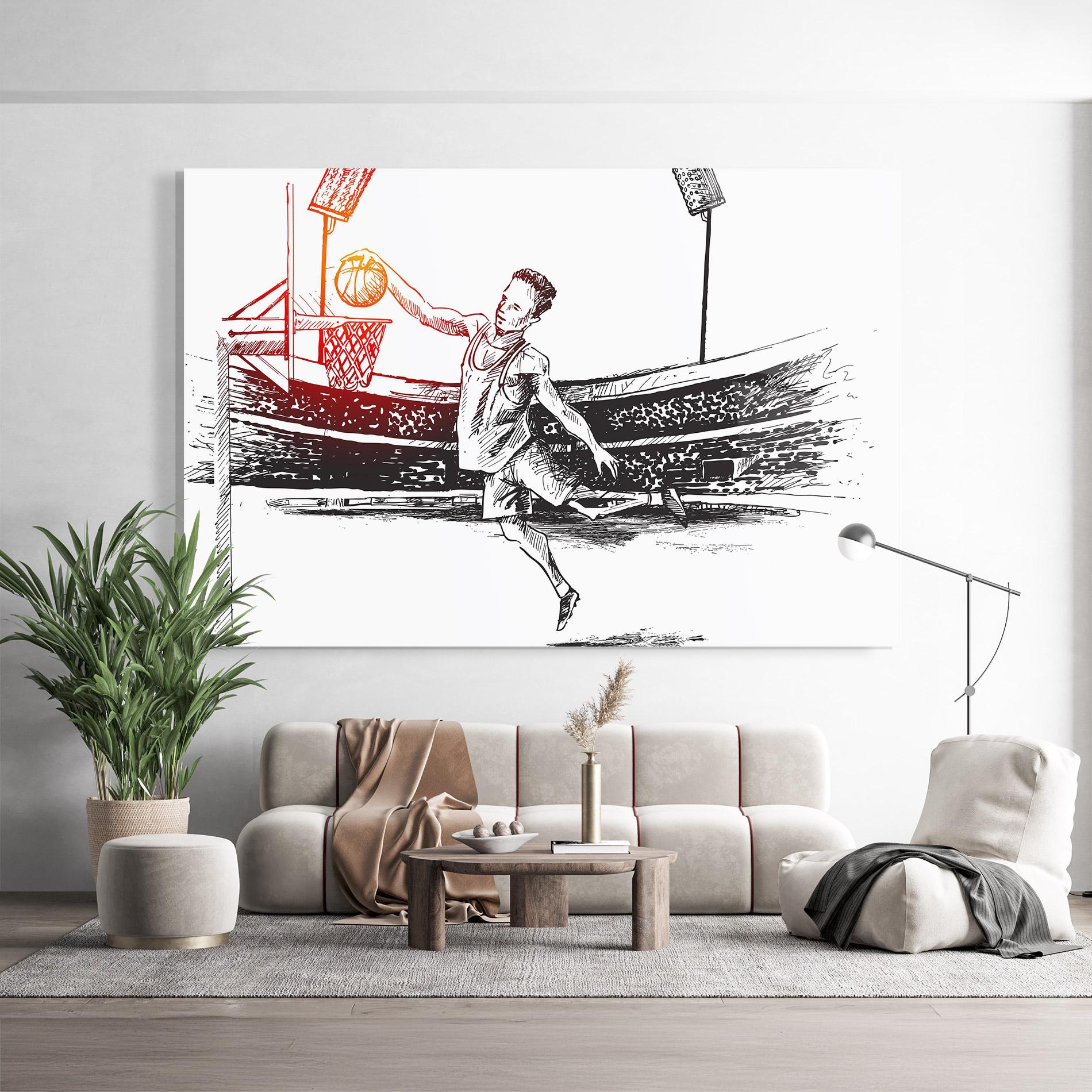 Glasbild Basket Arena mockup 9