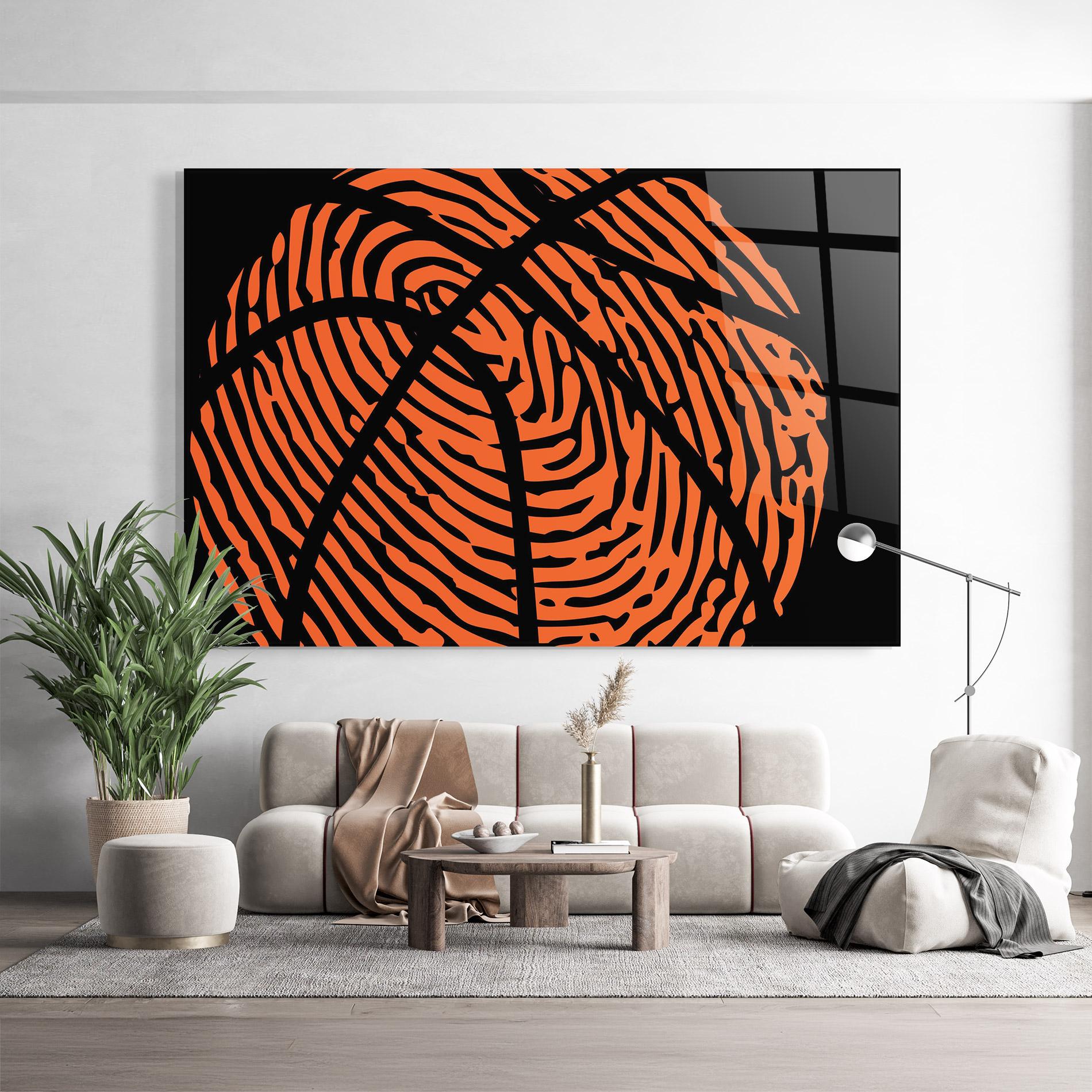 Glasbild Fingerprint Basketball mockup 9