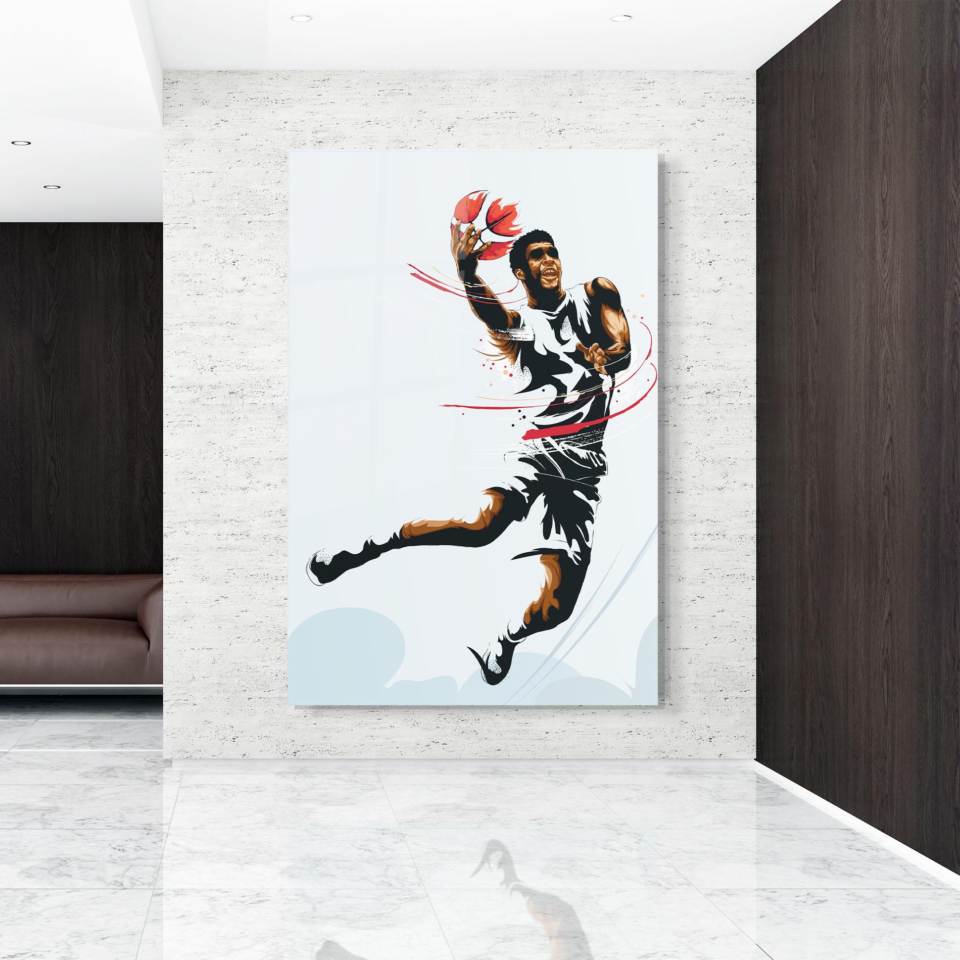 Glasbild Basketball Shot mockup 9