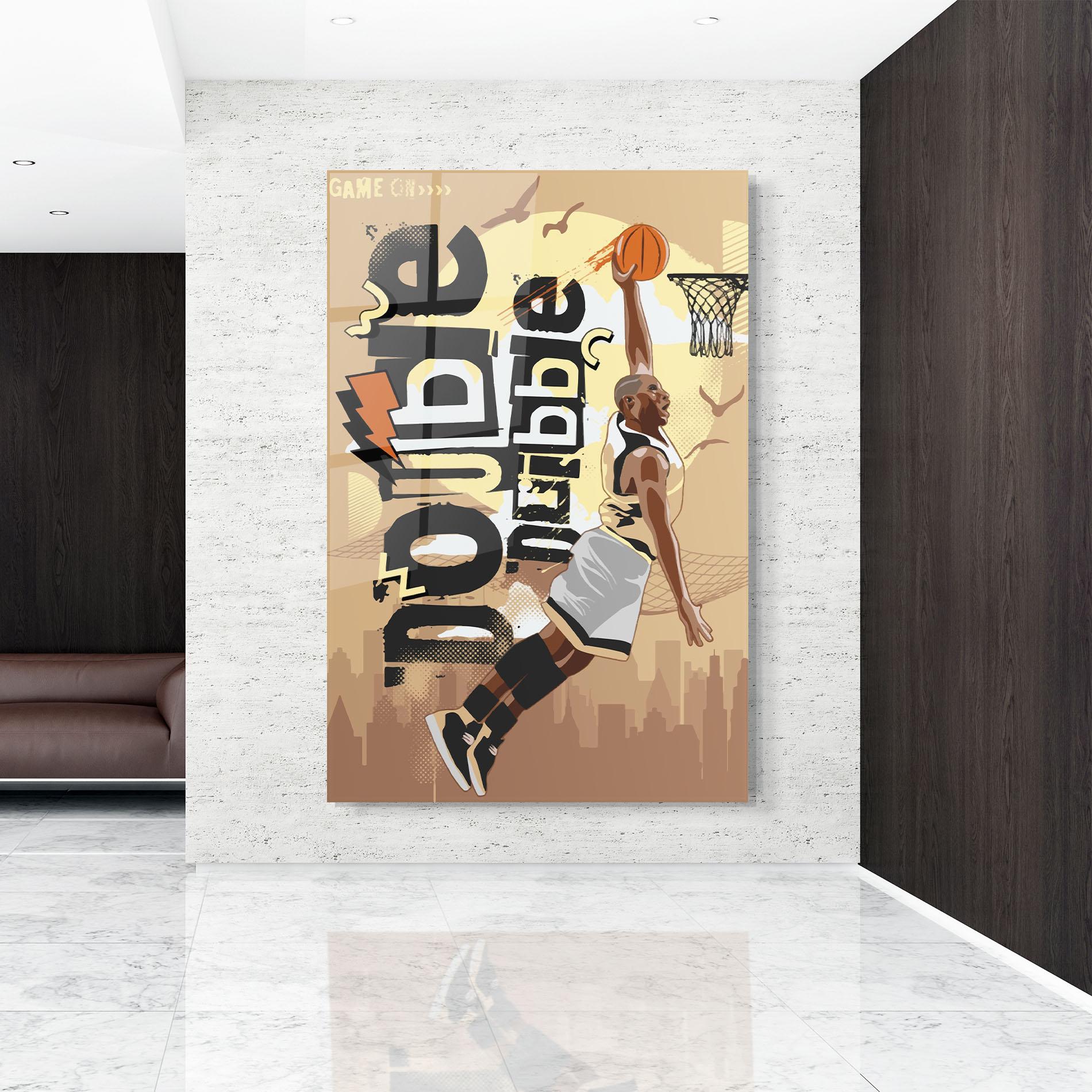 Glasbild Double Dribble mockup 9