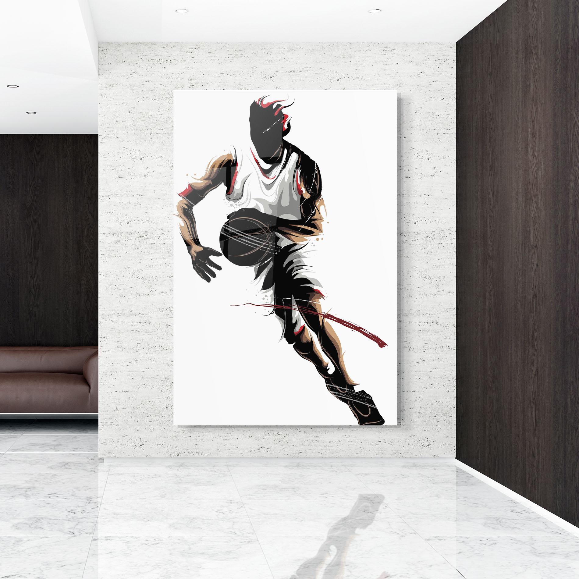 Glasbild Dribbling Run mockup 9