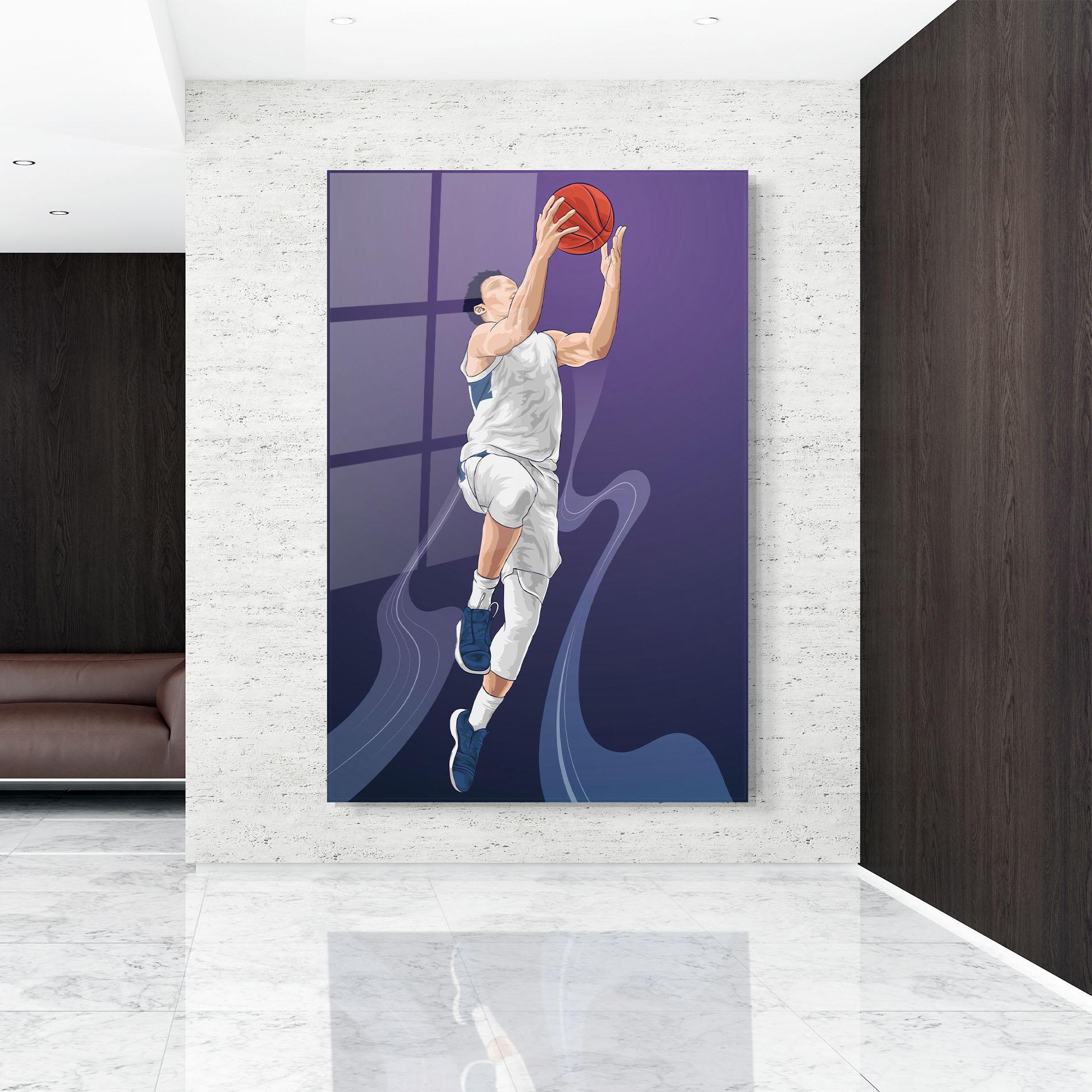 Glasbild Flying Player mockup 9