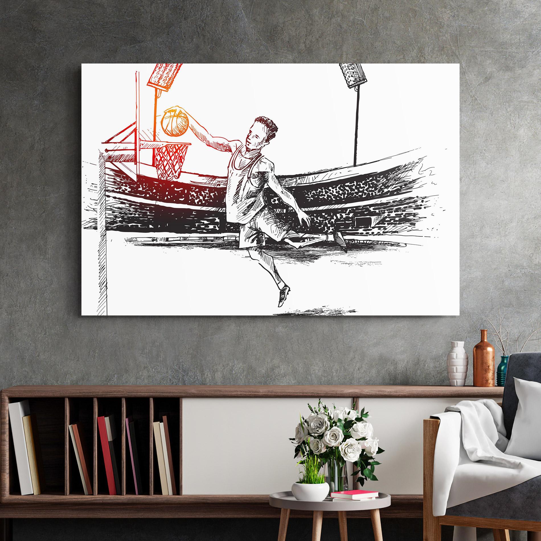 Glasbild Basket Arena mockup 2