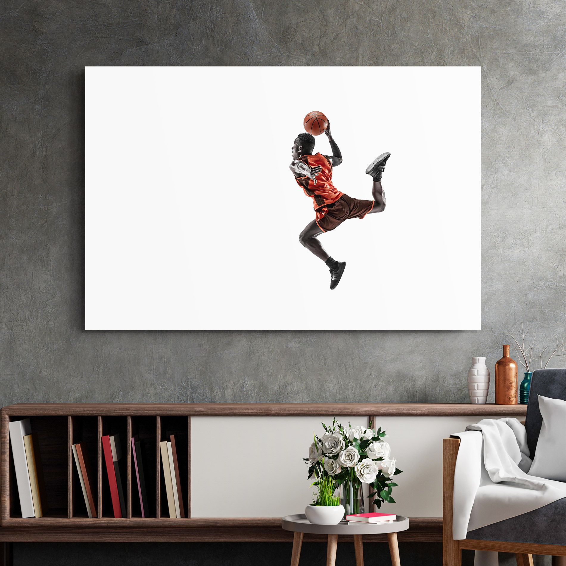 Basketball Player Flying mockup 2